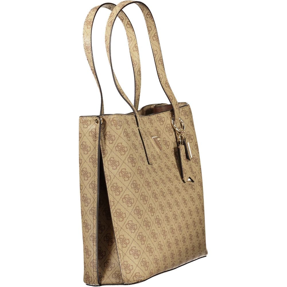 Guess Jeans Beige Polyurethane Women Handbag - 3