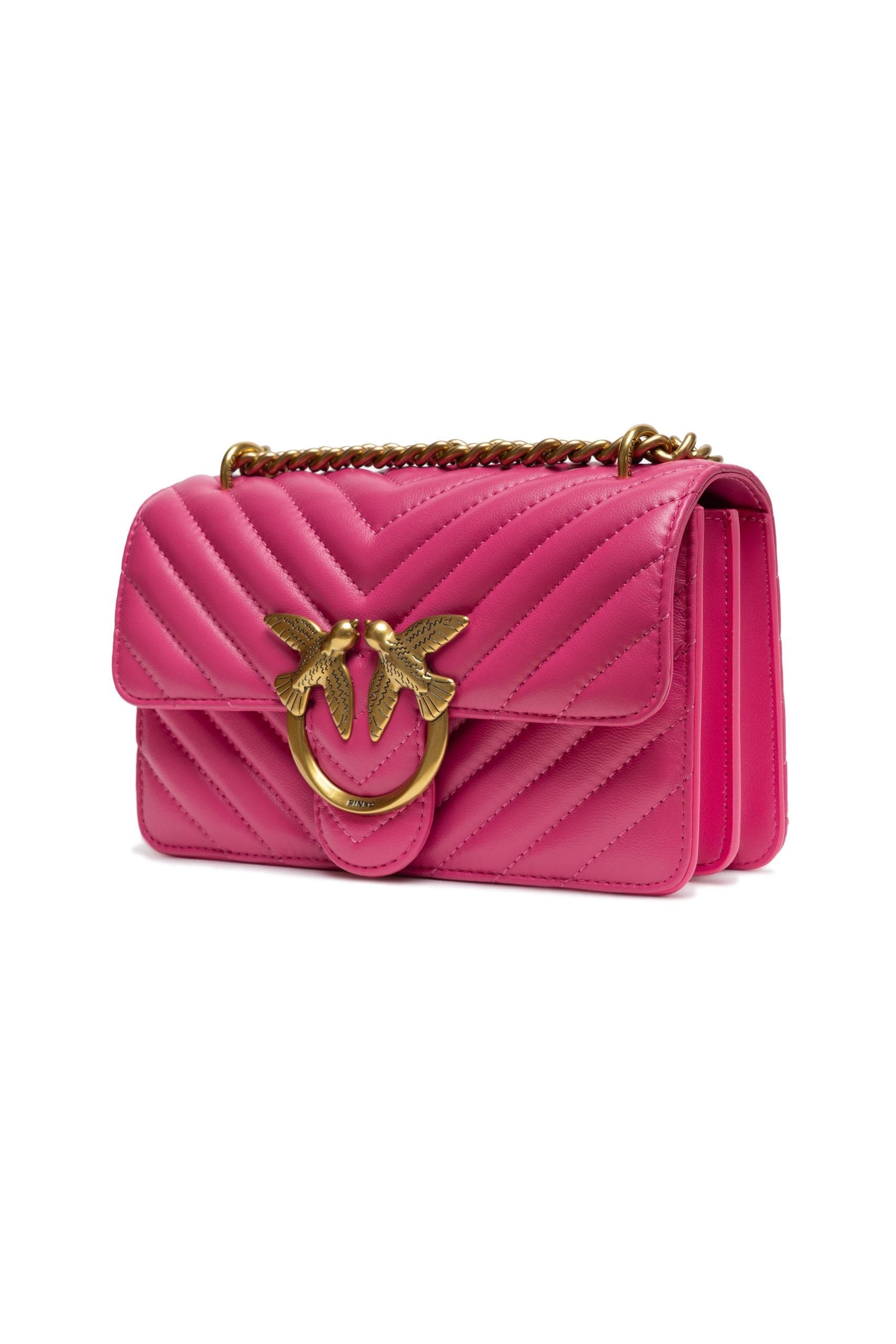 PINKO Pink Leather Love One Mini Shoulder Bag - 2