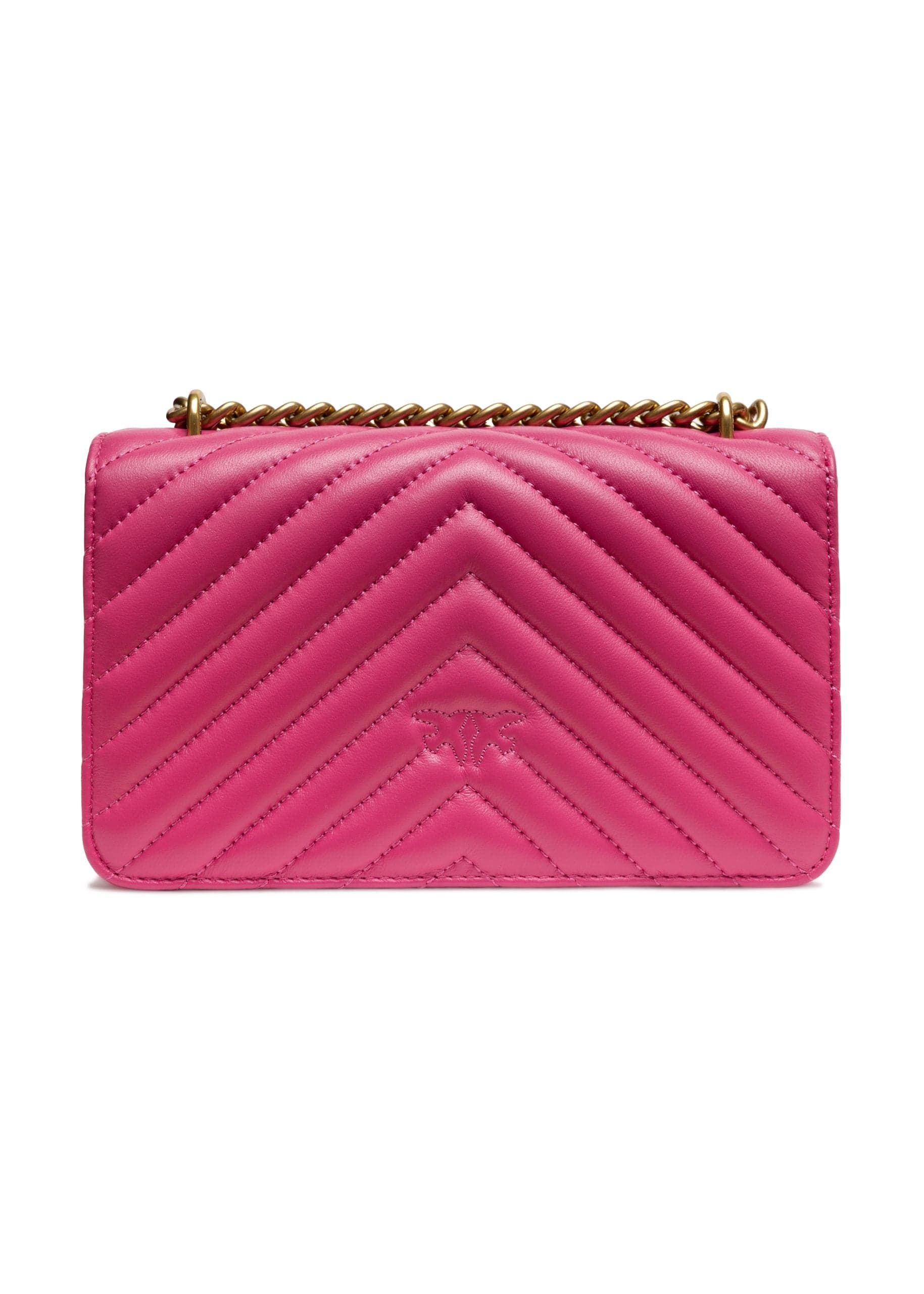 PINKO Pink Leather Love One Mini Shoulder Bag - 3