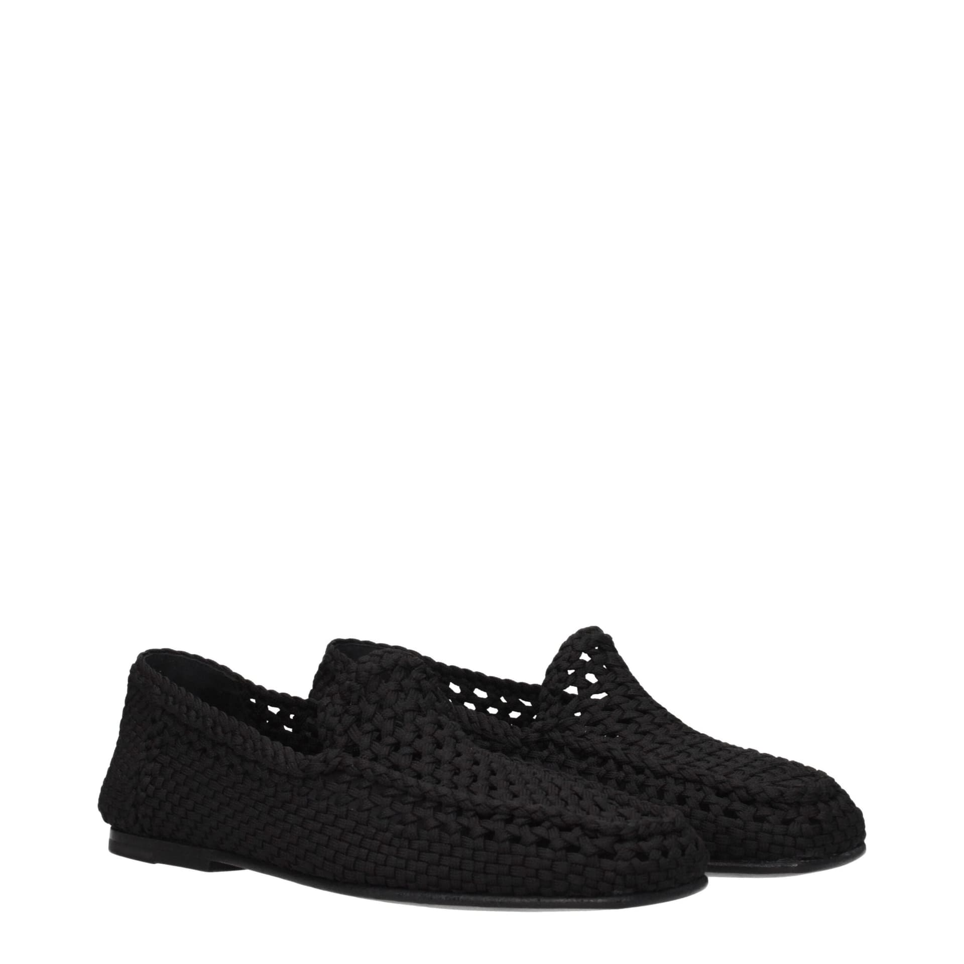 Dolce & Gabbana Black Fabric Slip-On Loafers - 2