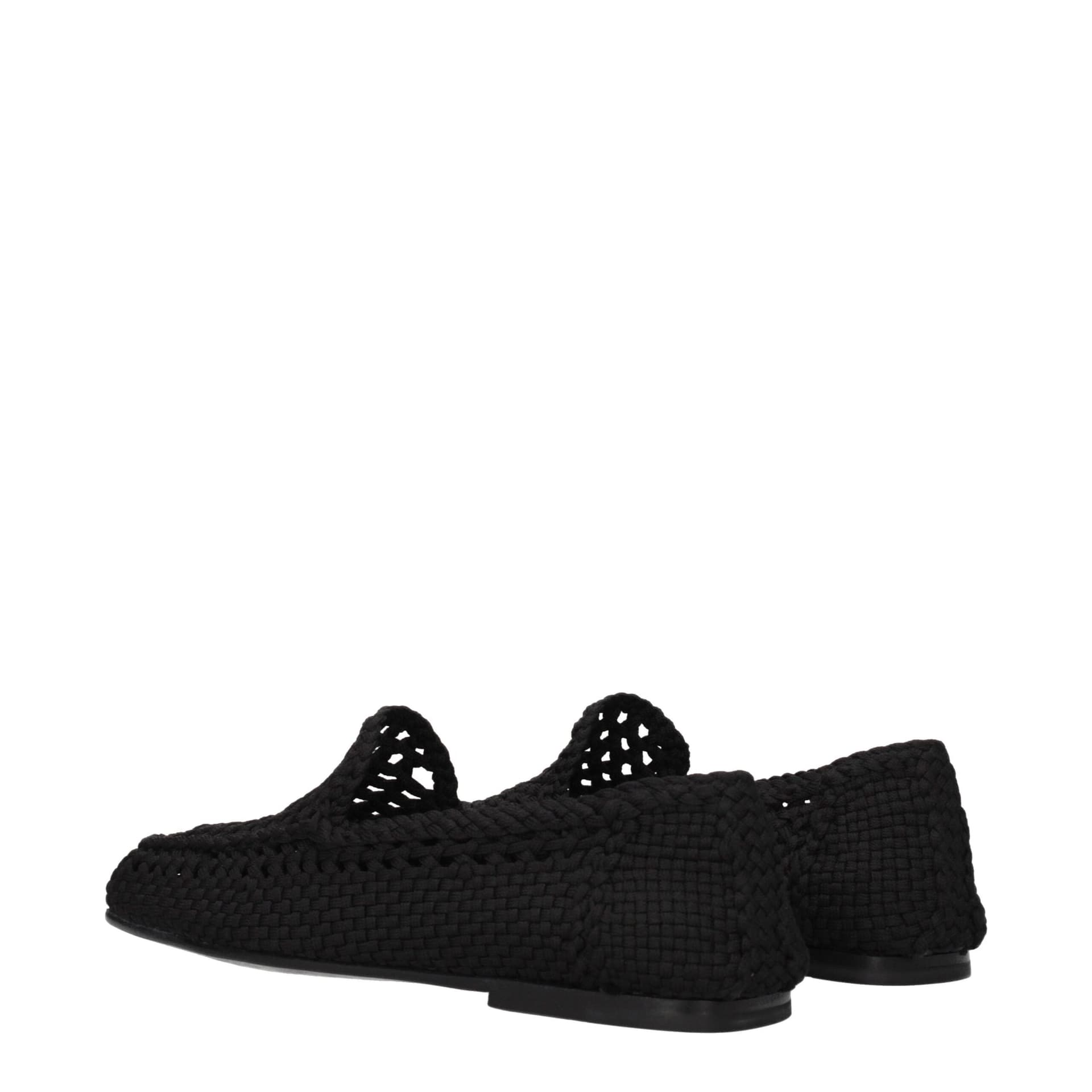 Dolce & Gabbana Black Fabric Slip-On Loafers - 4