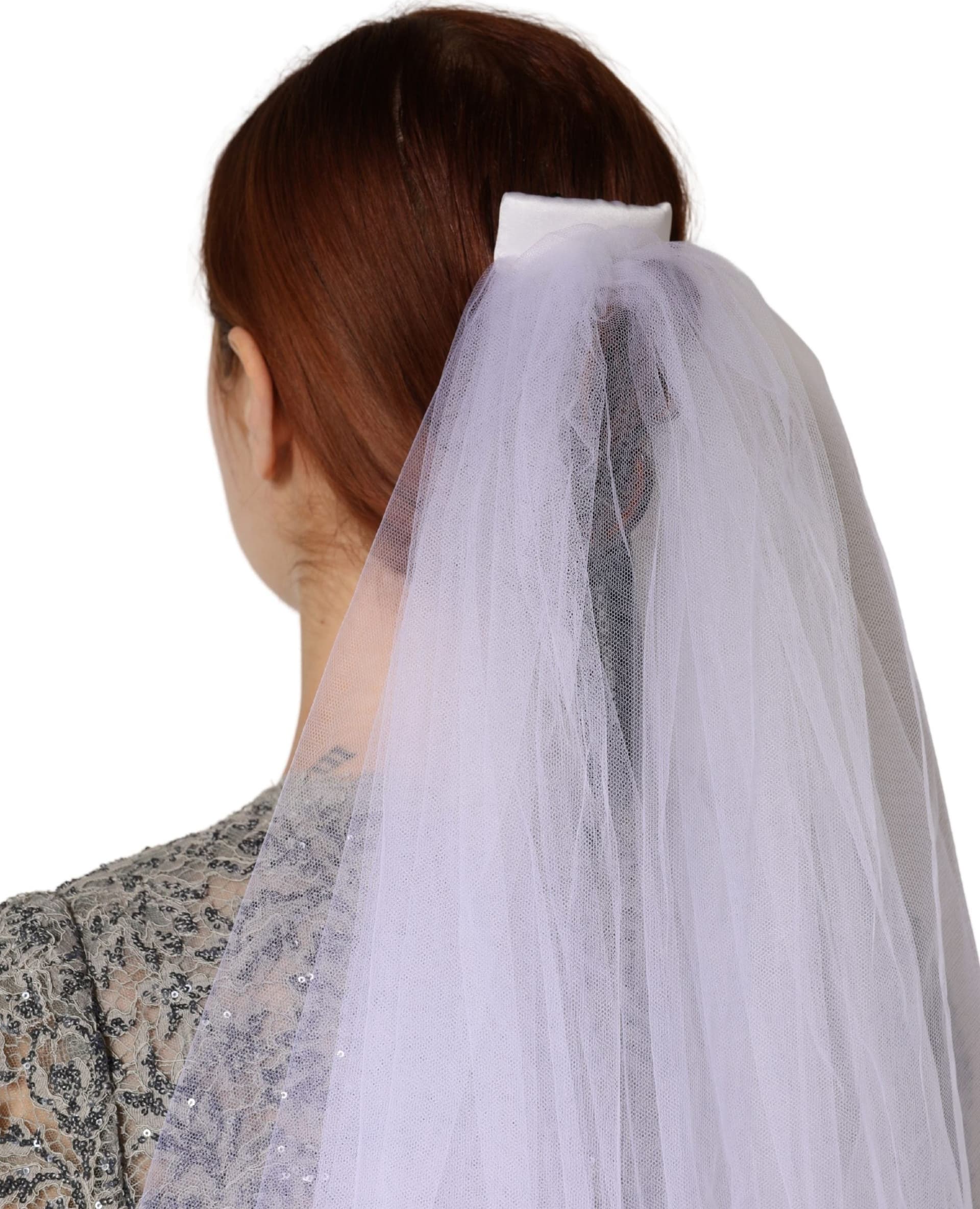 Dolce & Gabbana White Floral LaceNylon Floor Length 3M Long Veil - 5
