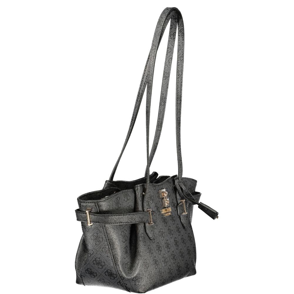 Guess Jeans Black Polyurethane Women's Handbag - 3