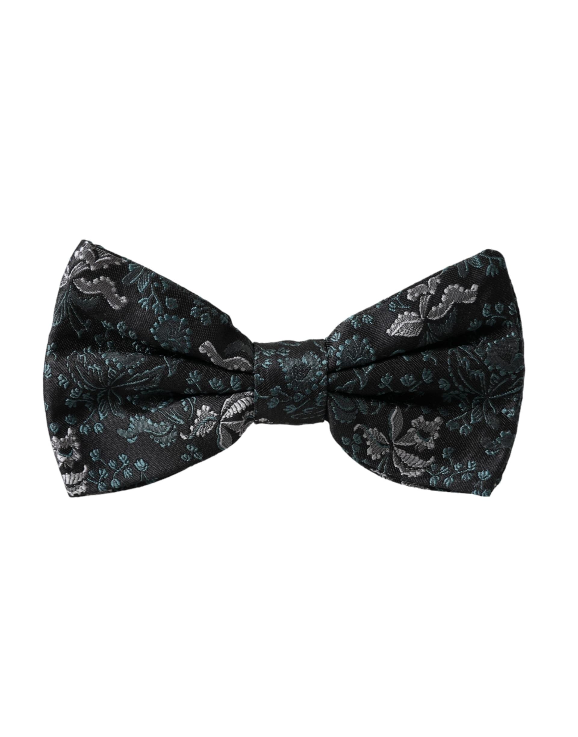 Dolce & Gabbana Multicolor Fantasy Floral Silk Adjustable Neck Men Bow Tie - 4