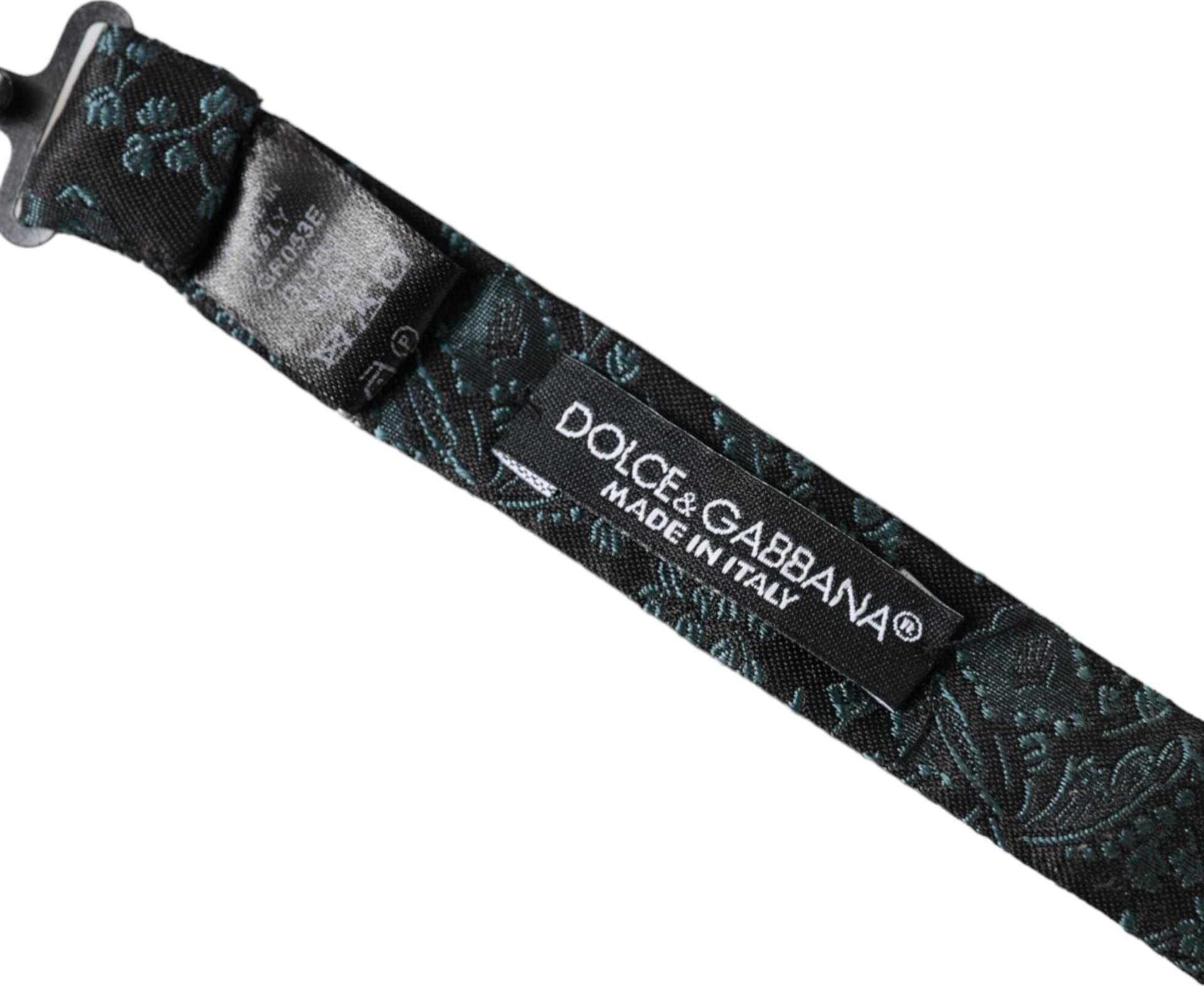 Dolce & Gabbana Multicolor Fantasy Floral Silk Adjustable Neck Men Bow Tie - 6