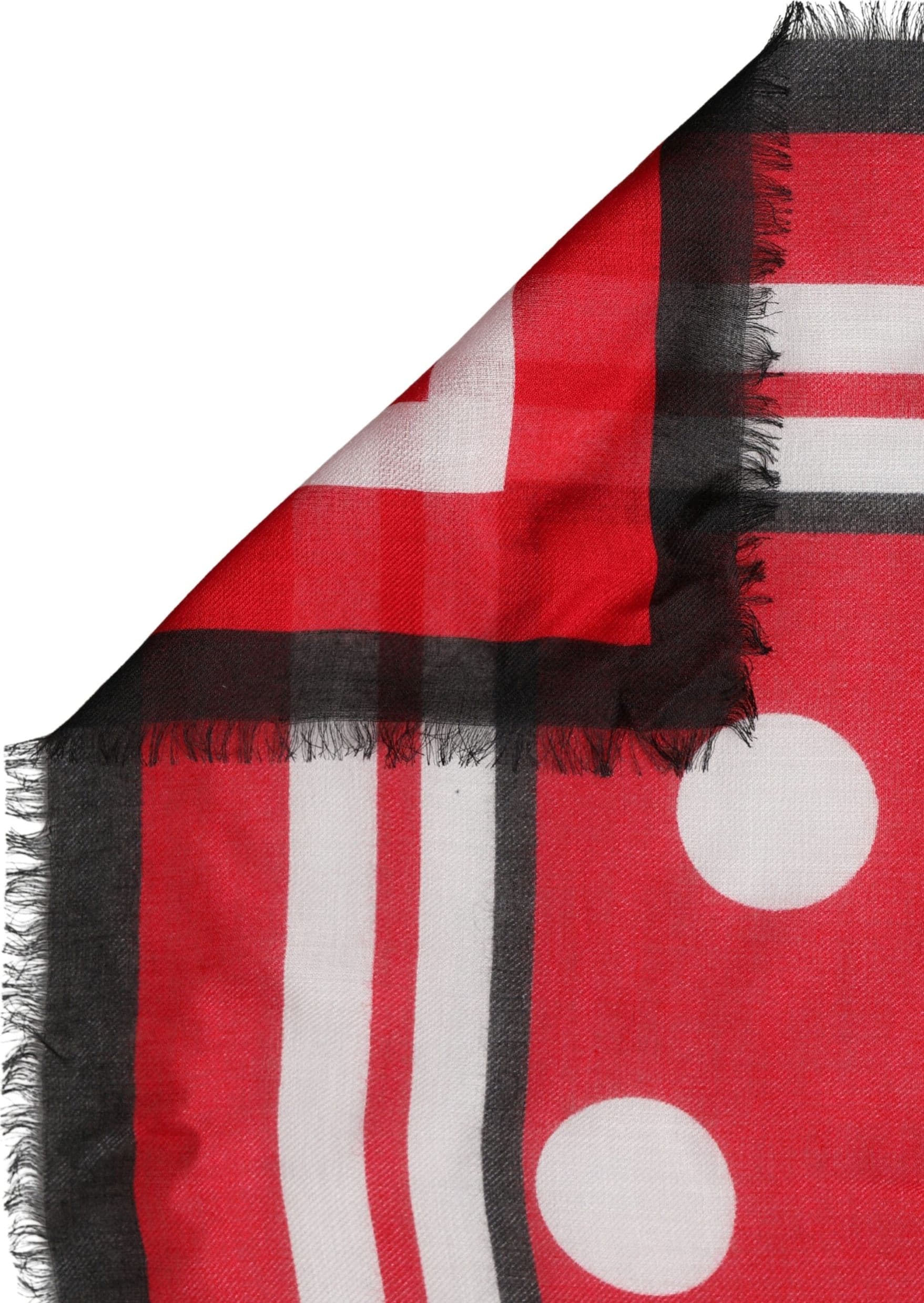 Dolce & Gabbana Red Polka Dot Print Square Stole 130cm x 130cm Scarf - 3