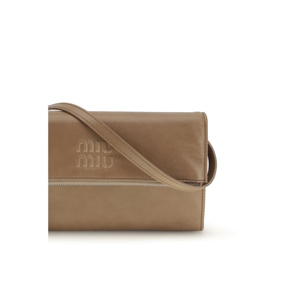 Miu Miu Beige Calf Leather Bos Taurus Clutch Bag - 4