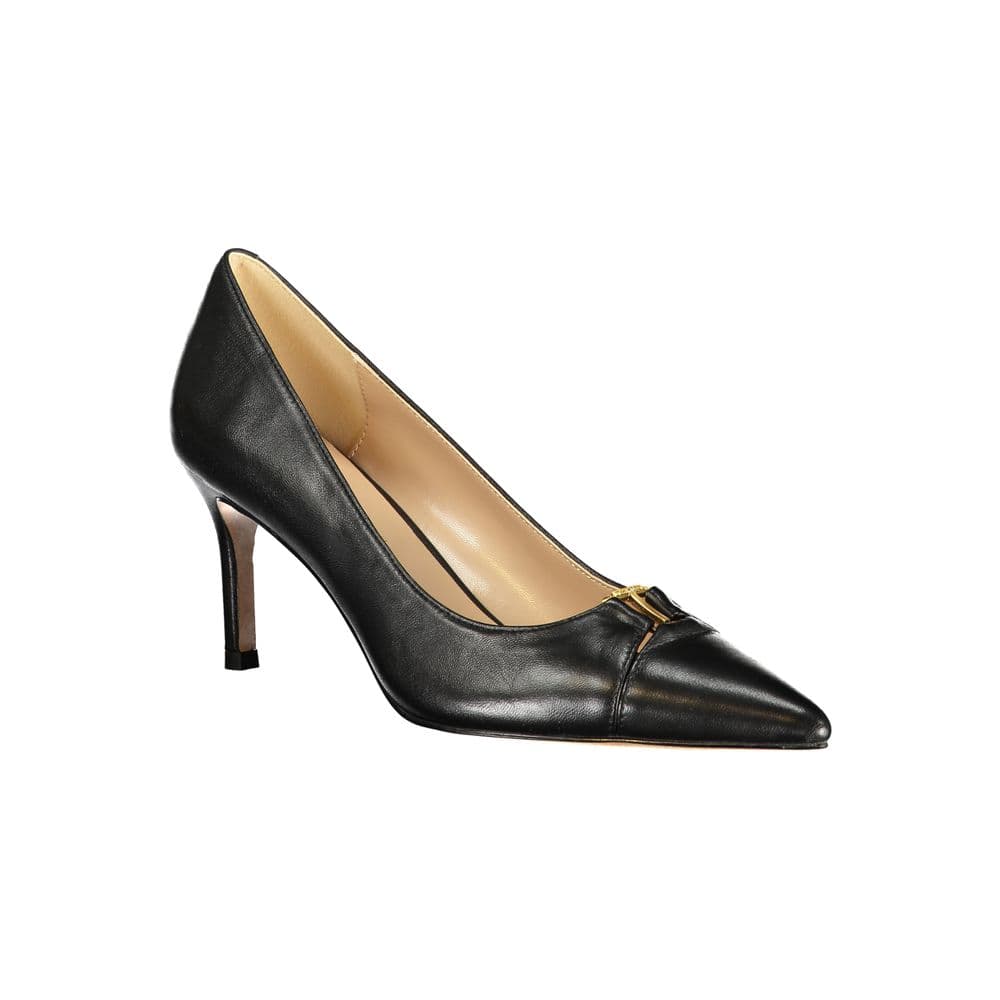 Twinset Black Leather Women Classic Shoe - 2