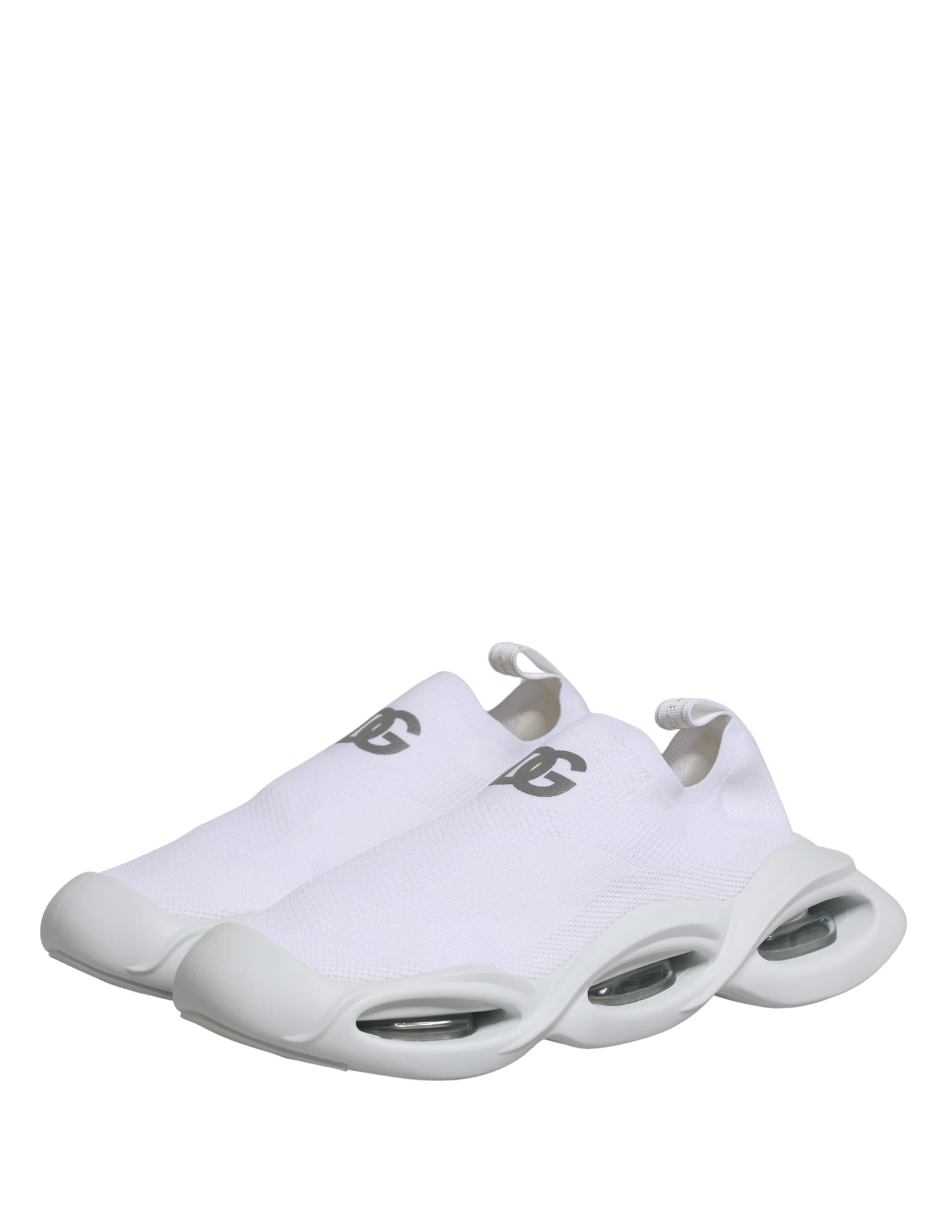 Dolce & Gabbana White Slip On Wave Low Top Sneakers Shoes - 3