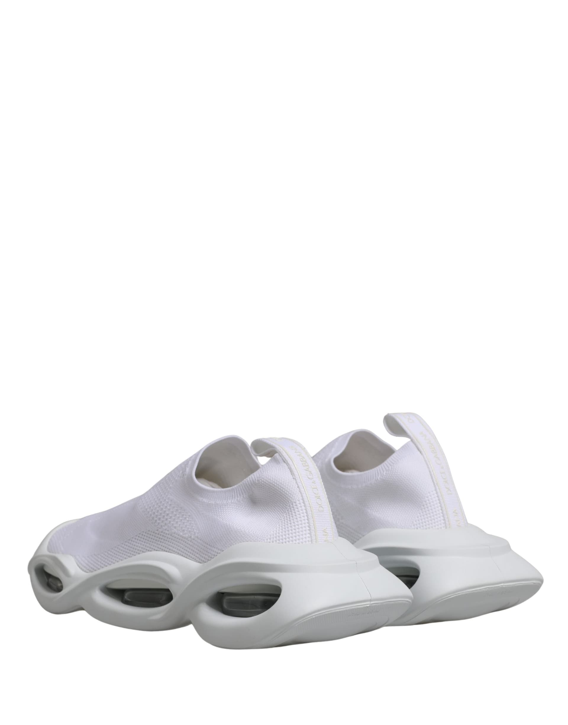 Dolce & Gabbana White Slip On Wave Low Top Sneakers Shoes - 4