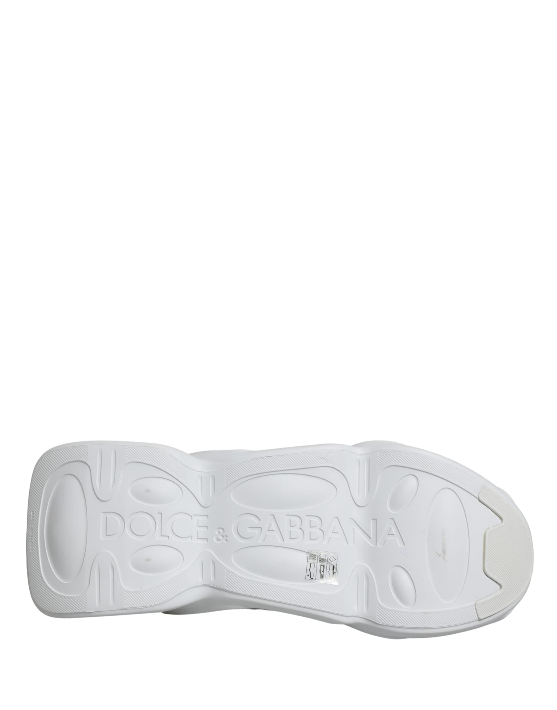 Dolce & Gabbana White Slip On Wave Low Top Sneakers Shoes - 8