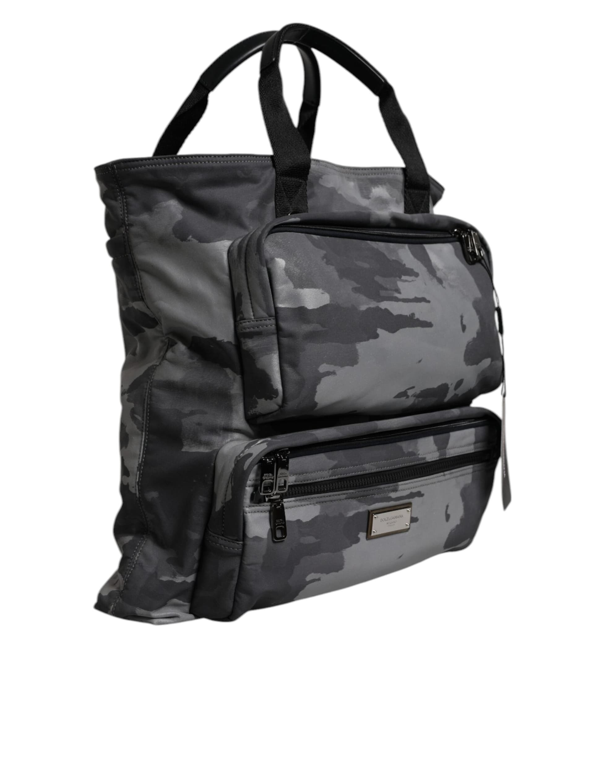 Dolce & Gabbana Black Camouflage Shoulder Strap Logo Plaque Bag - 4