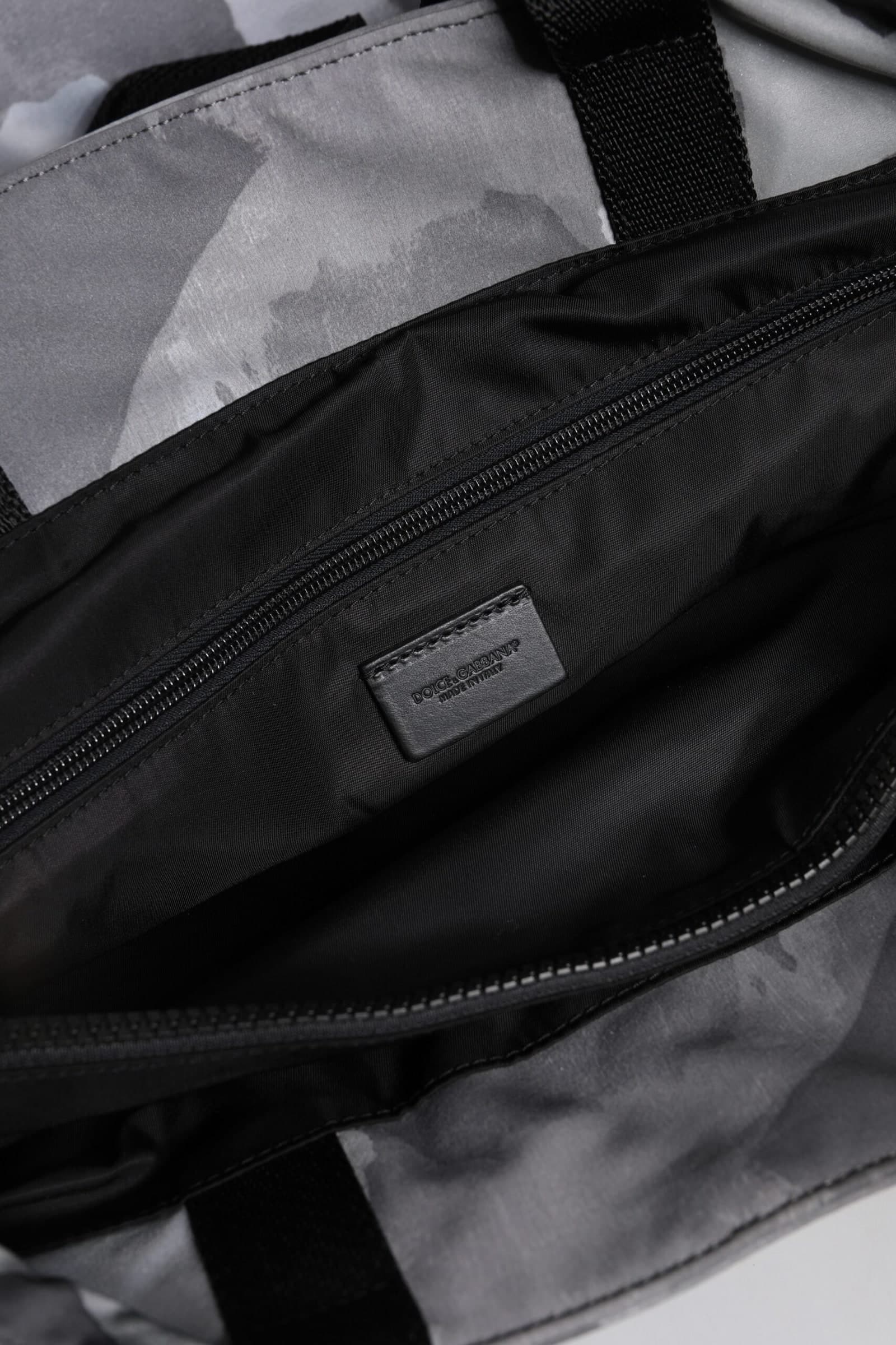 Dolce & Gabbana Black Camouflage Shoulder Strap Logo Plaque Bag - 8
