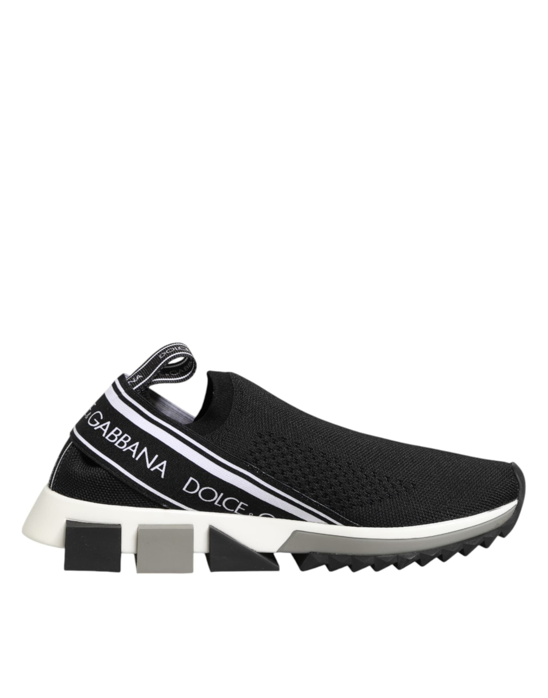 Dolce & Gabbana Black Slip On Sorrento Low Top Sneakers Shoes - 7
