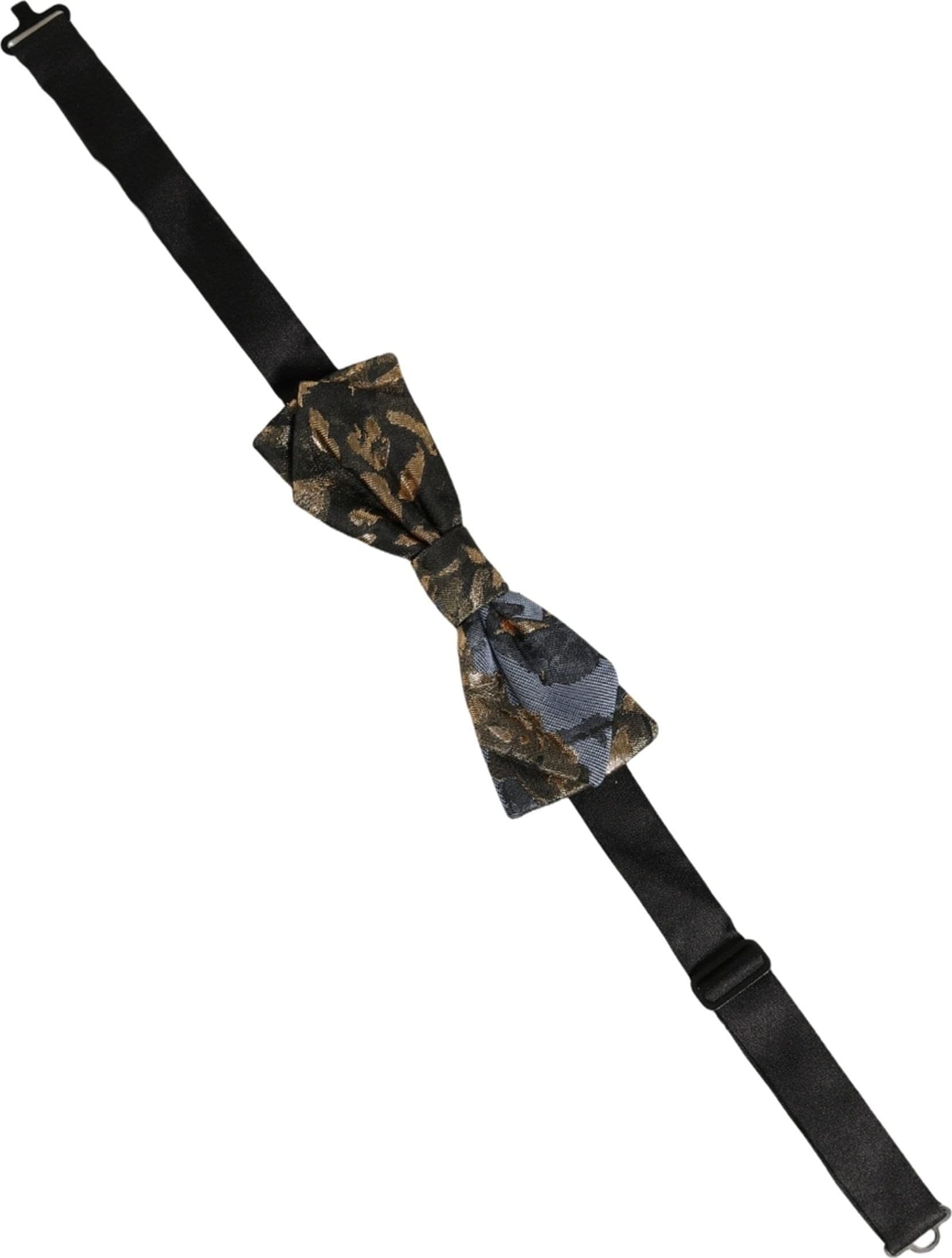 Dolce & Gabbana Men Multicolor Jacquard Adjustable Neck Bow Tie - 3