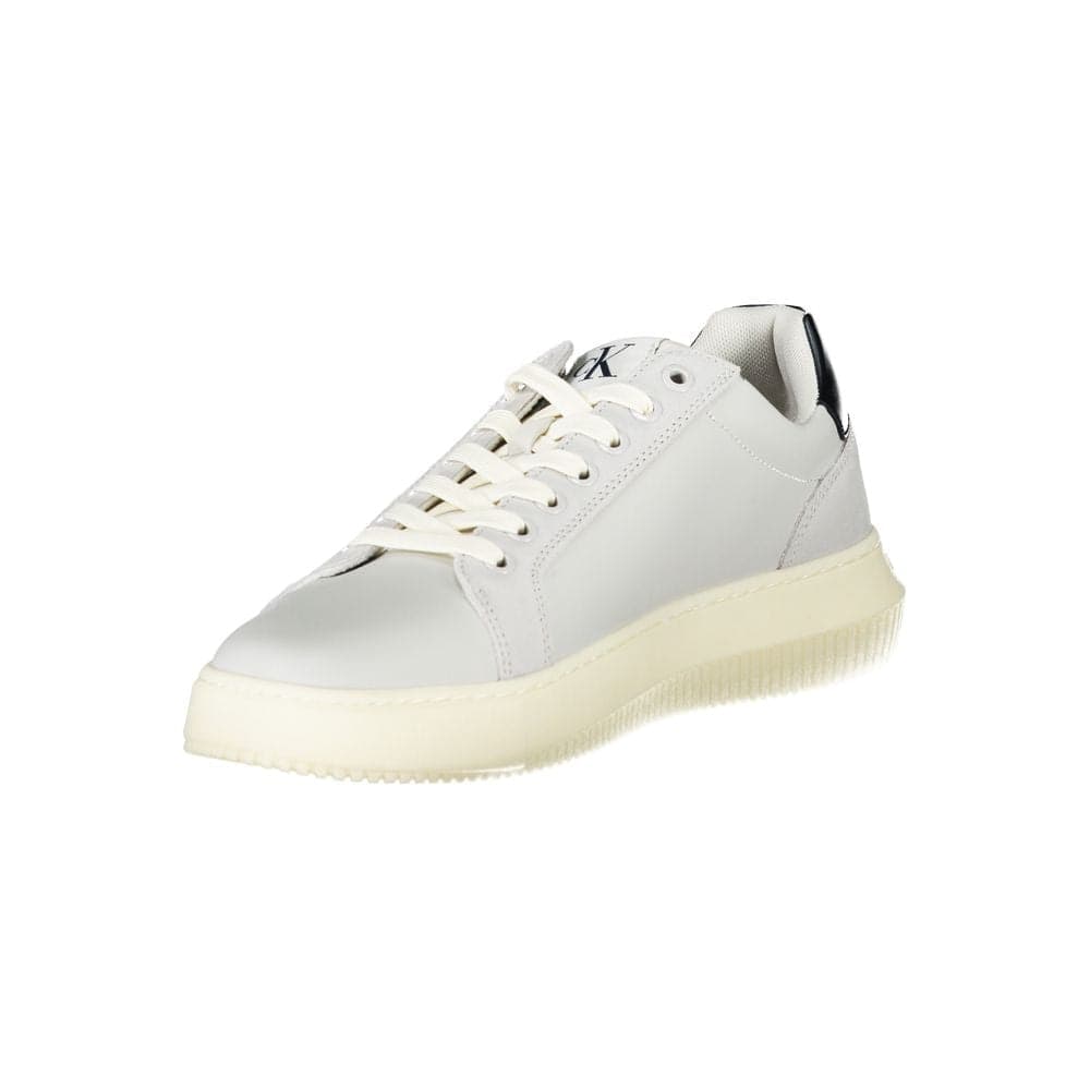 Calvin Klein White Polyurethane Men's Sneaker - 3