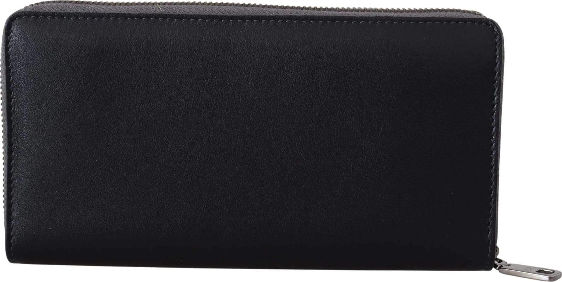 Dolce & Gabbana Black Zip Around Continental Clutch Leather Wallet - 2
