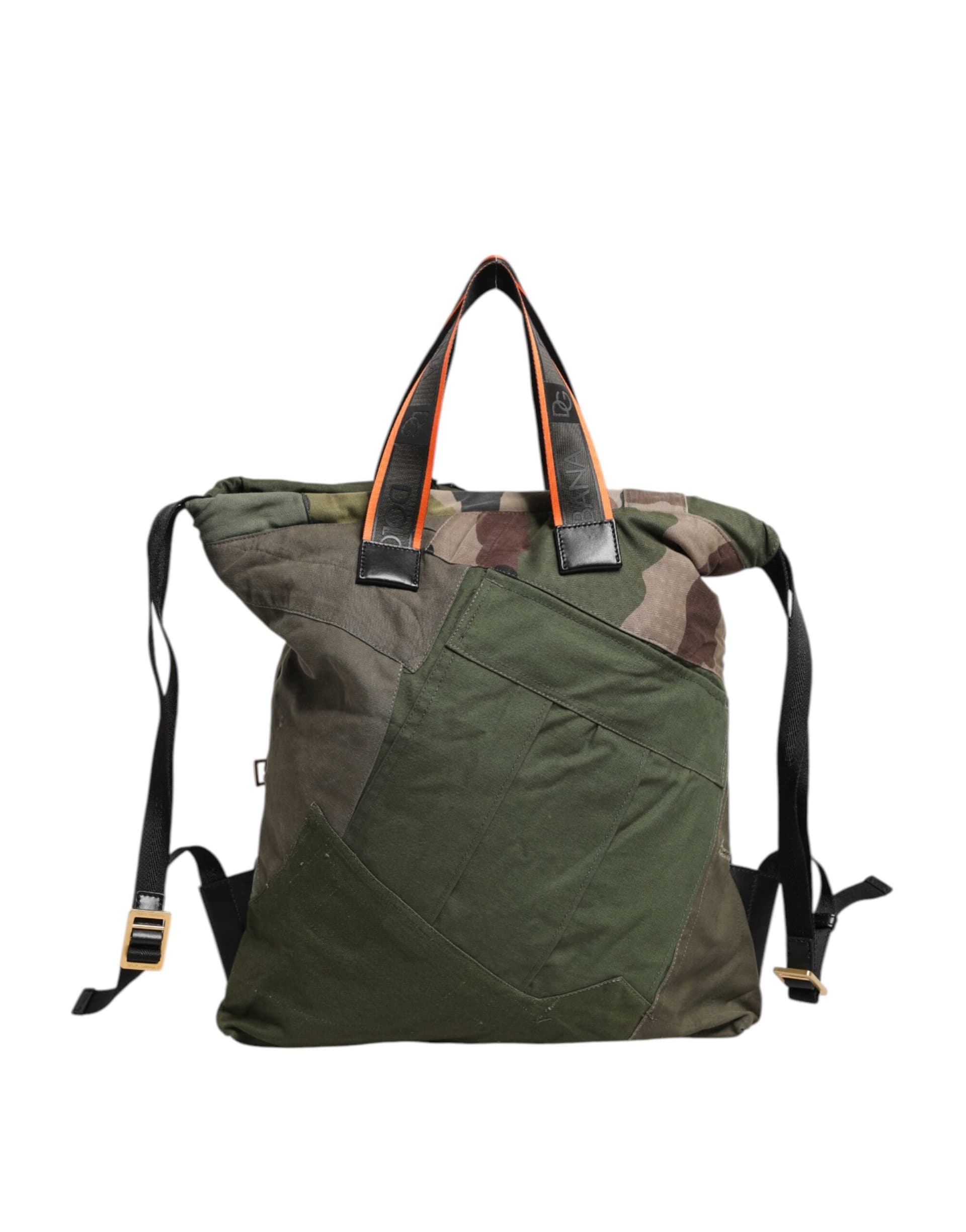 Dolce & Gabbana Military Green Patchwork Rucksack Backpack Bag - 5