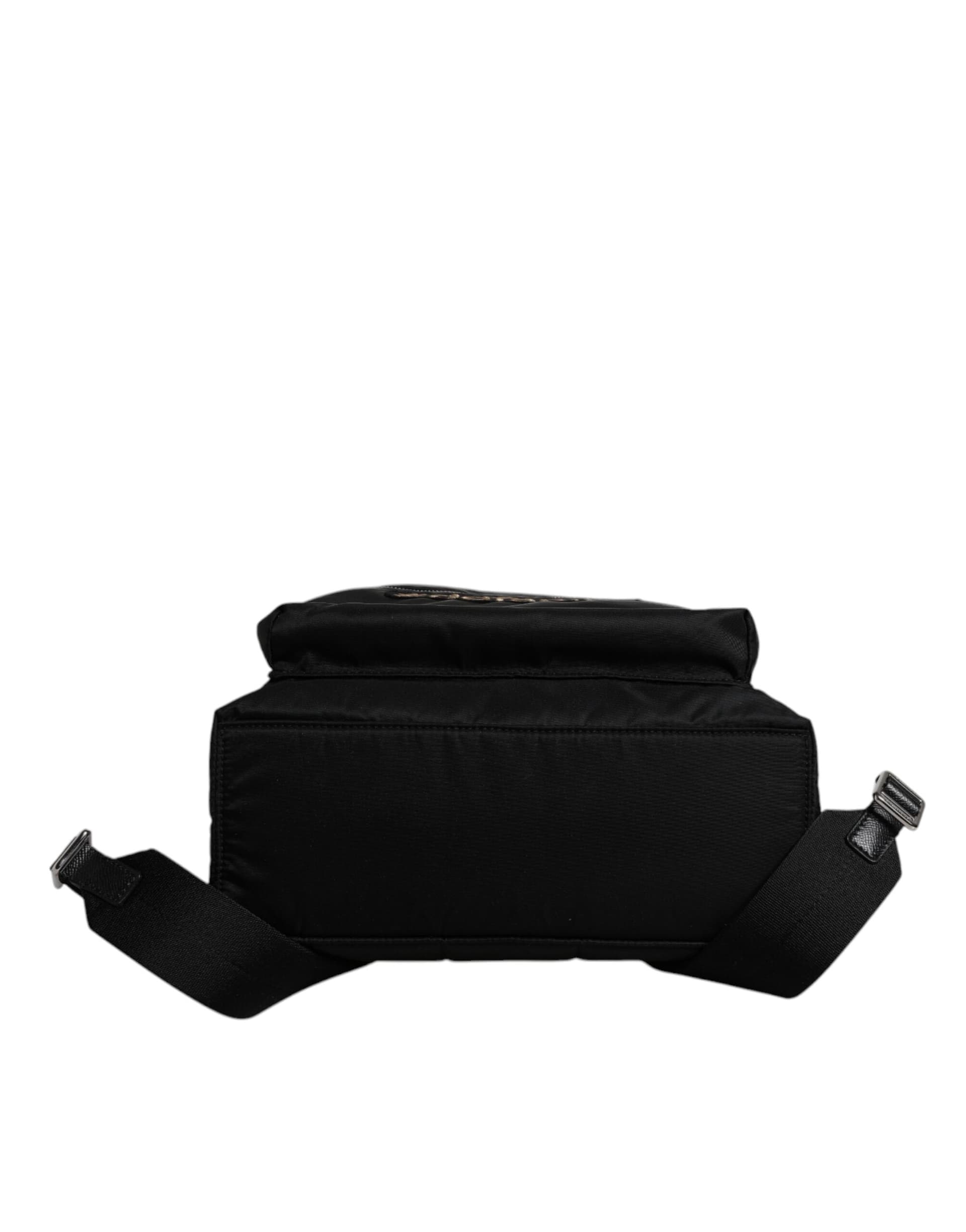 Dolce & Gabbana Black Nylon #DGFAMILY Embellished Backpack VULCANO Bag - 7