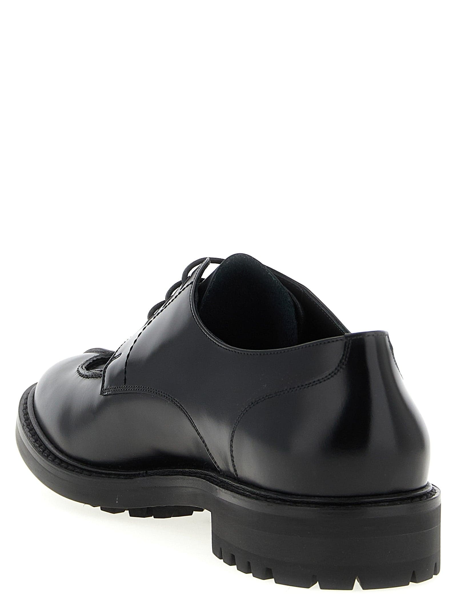Saint Laurent Black Calfskin Oxfords And Derbies - 3