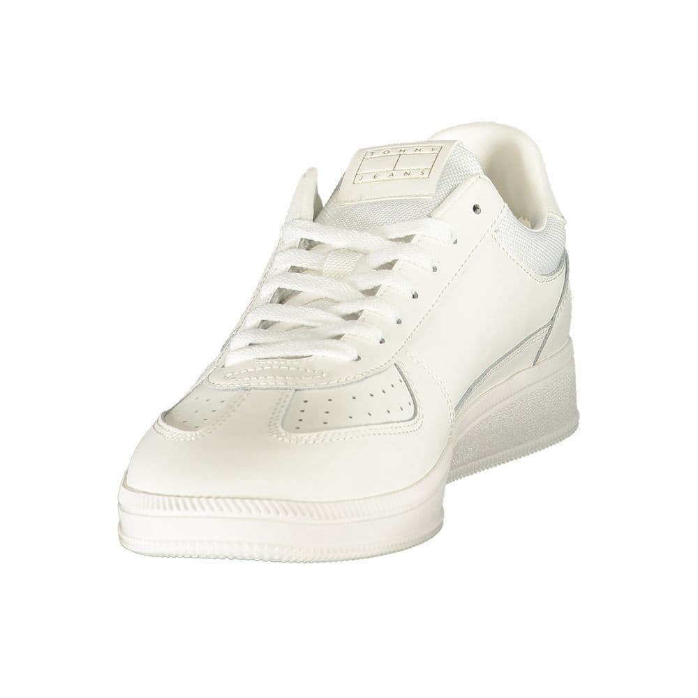 Tommy Hilfiger White Polyurethane Men's Sneaker - 3