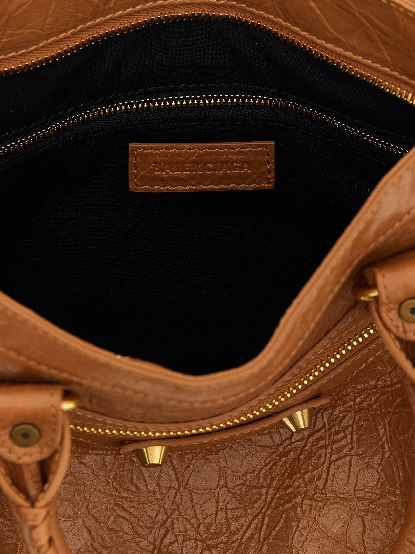 Balenciaga Brown Lamb Leather Handbag - 4
