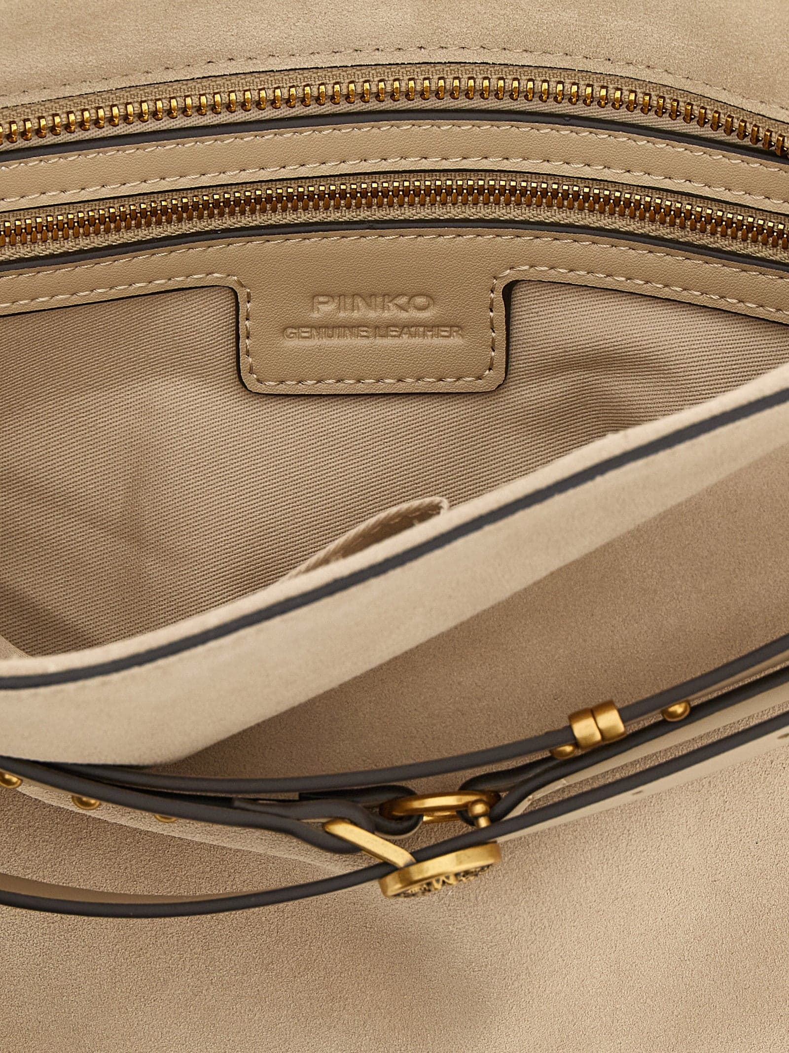 PINKO Beige Cowhide Shoulder Bag - 4