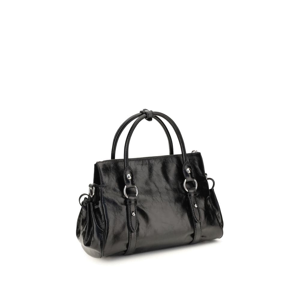 Miu Miu Black Calf Leather Bos Taurus Handbag - 3
