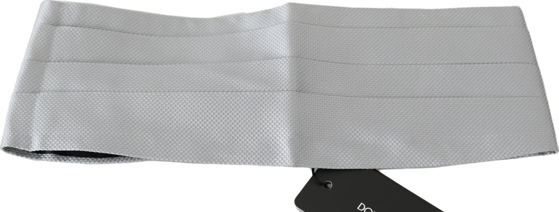 Dolce & Gabbana Gray Men Waist Belt 100% Silk Cummerbund - 3