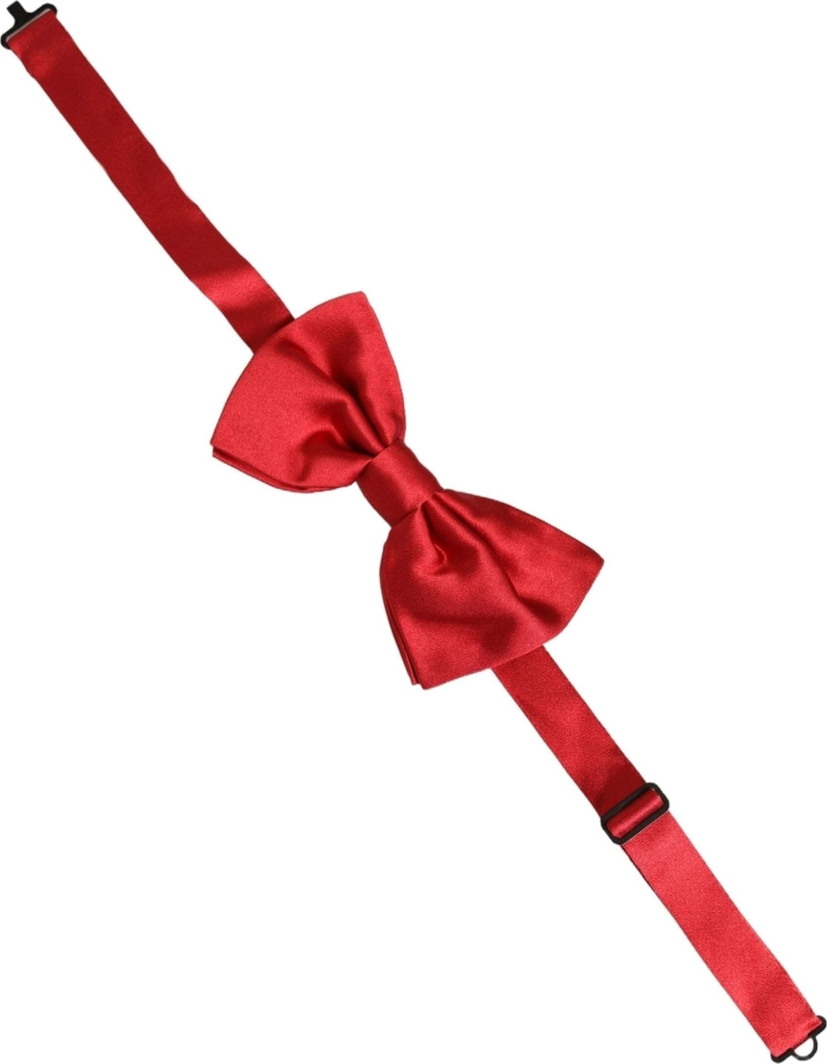 Dolce & Gabbana Men Red 100% Silk Adjustable Neck Papillon Bow Tie - 3