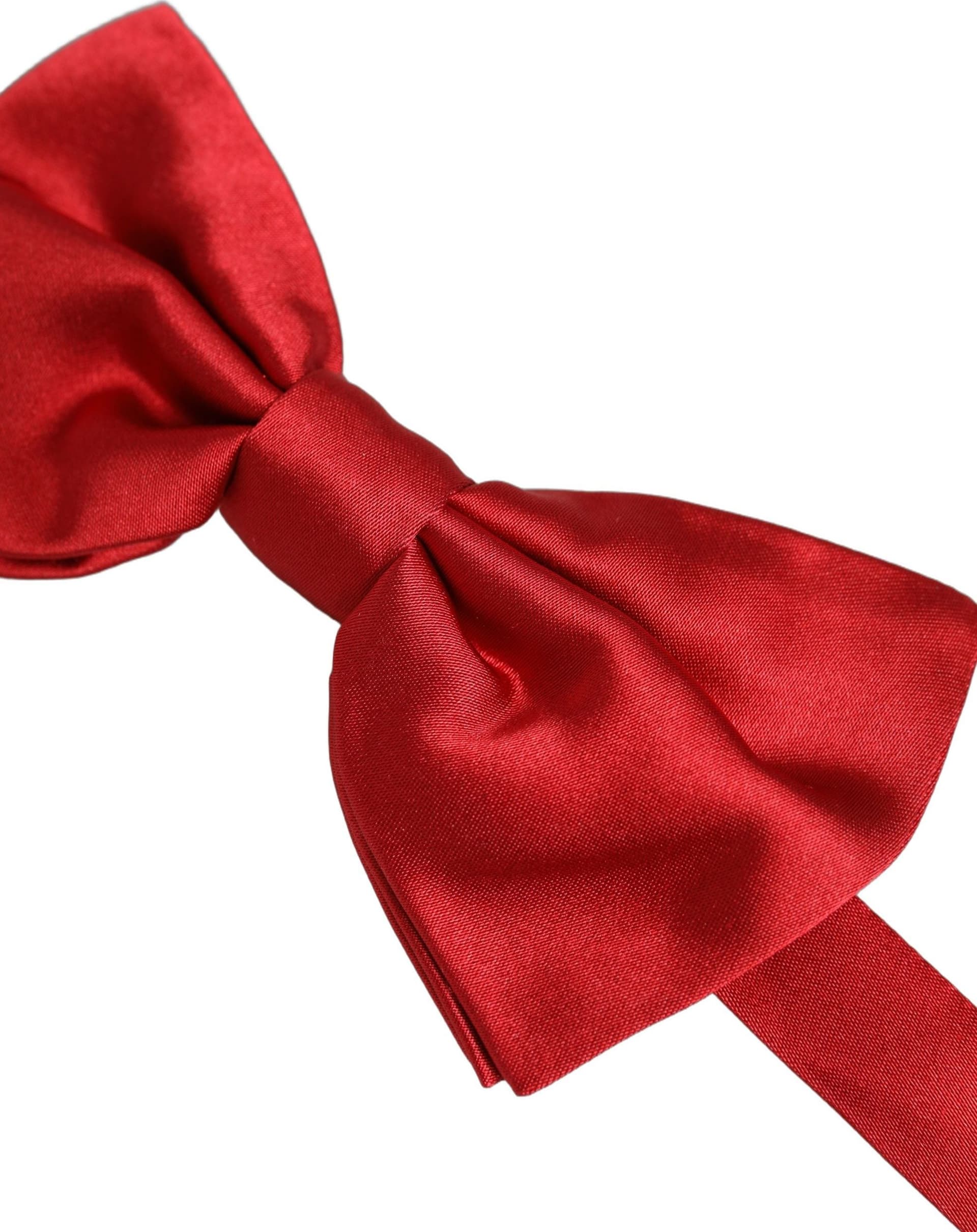 Dolce & Gabbana Men Red 100% Silk Adjustable Neck Papillon Bow Tie - 4