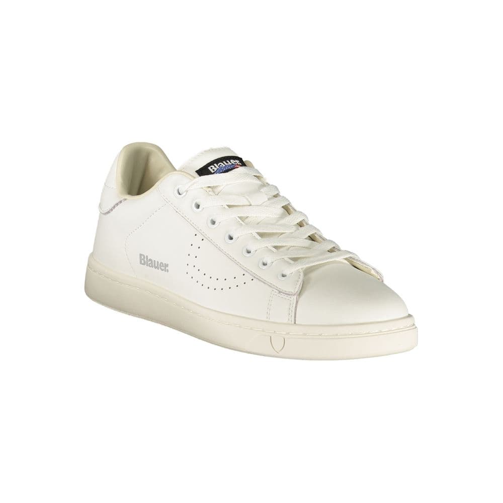 Blauer White Polyurethane Men's Sneaker - 2