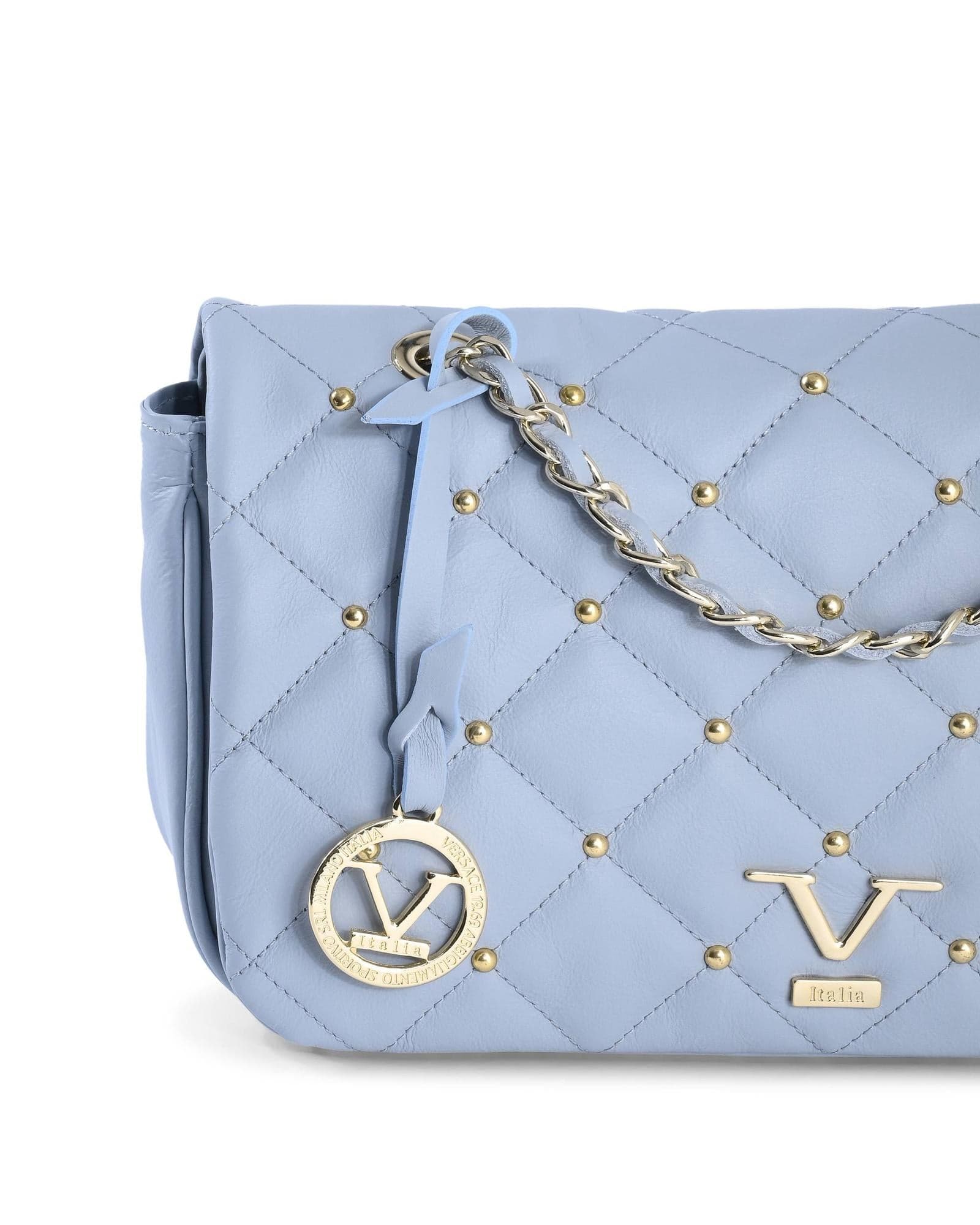 19V69 Italia Blue Leather Shoulder Bag - 2