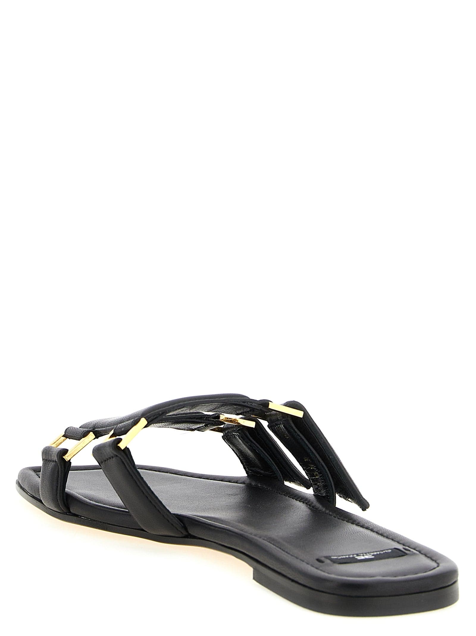 Elisabetta Franchi Black Lambskin Slides - 3