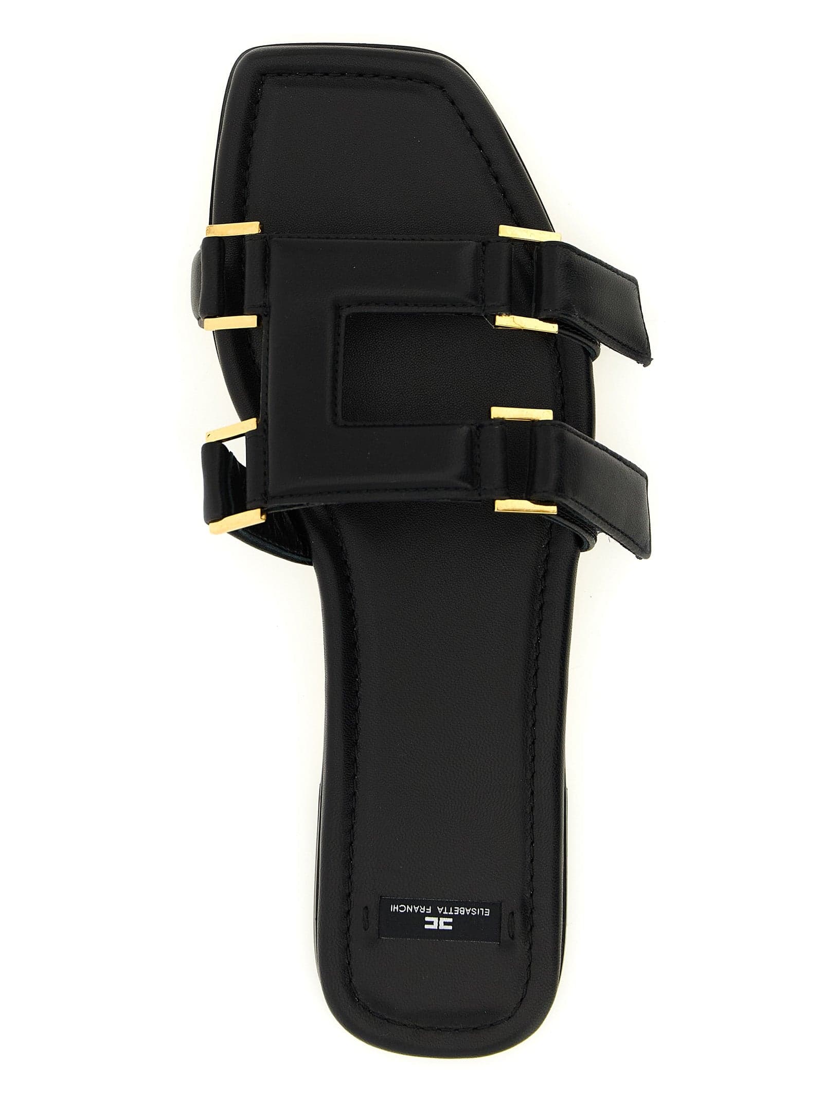 Elisabetta Franchi Black Lambskin Slides - 4