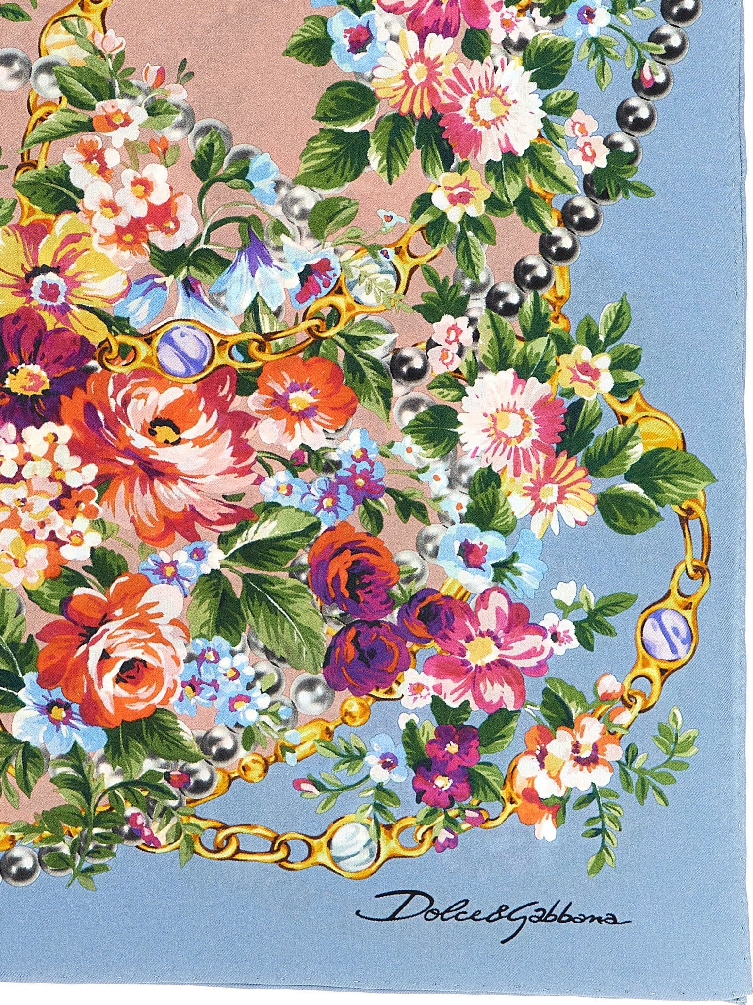 Dolce & Gabbana Blue Silk Scarf - 2