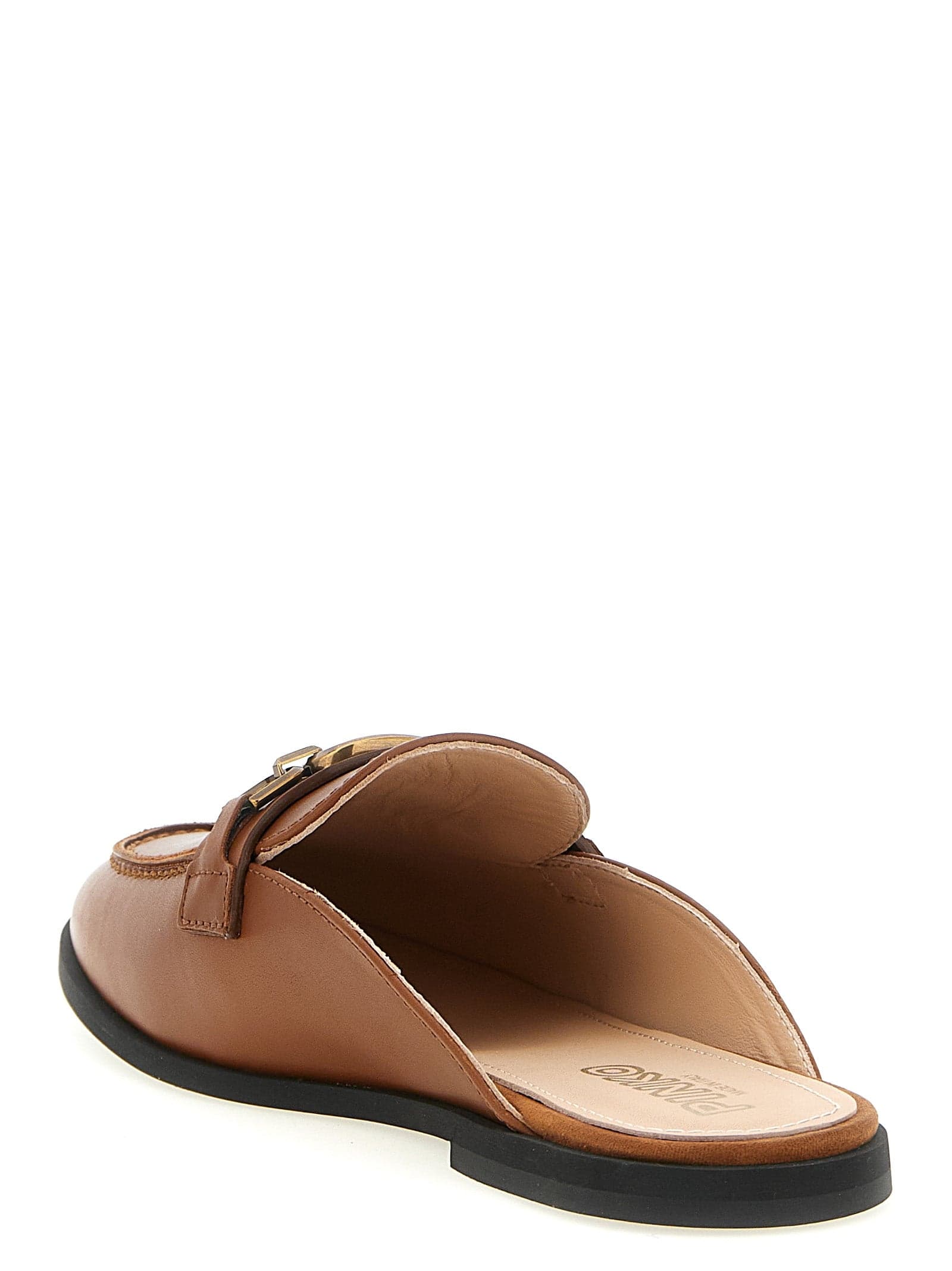PINKO Brown Calfskin Flats - 3