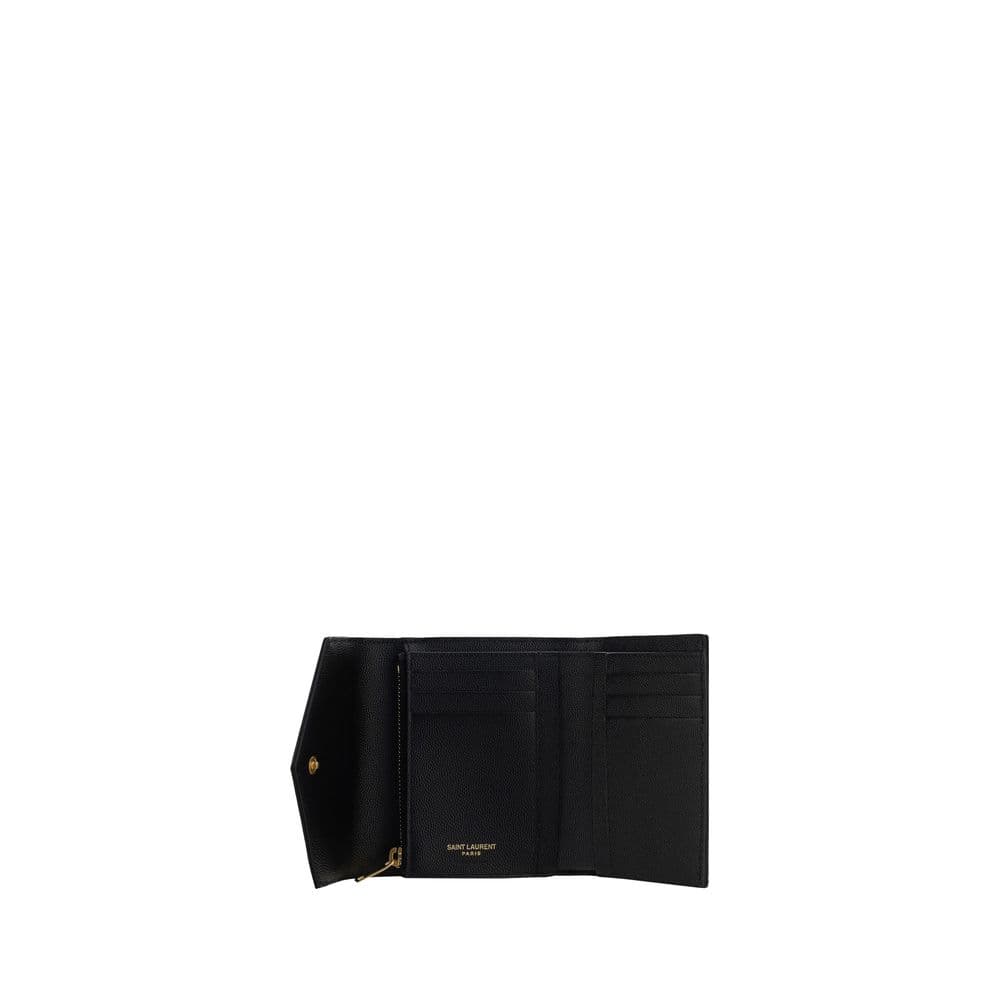 Saint Laurent Black Calf Leather Bos Taurus Wallet - 3