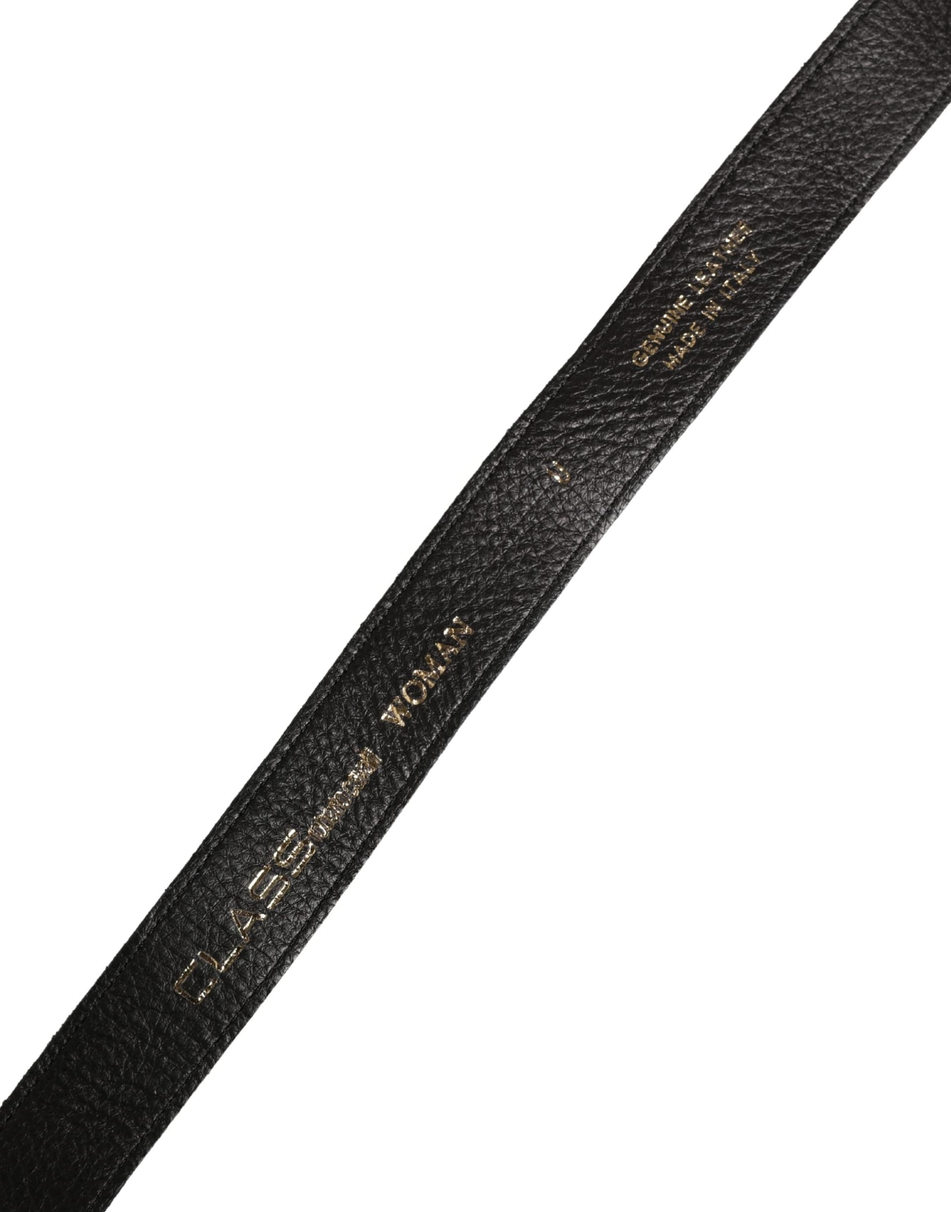 Cavalli Class Multicolor Floral Wide Waist Gold Metal Buckle Cintura Belt - 6