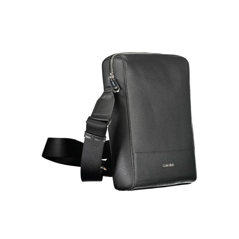 Calvin Klein Black Polyurethane Men Shoulder Bag - 3