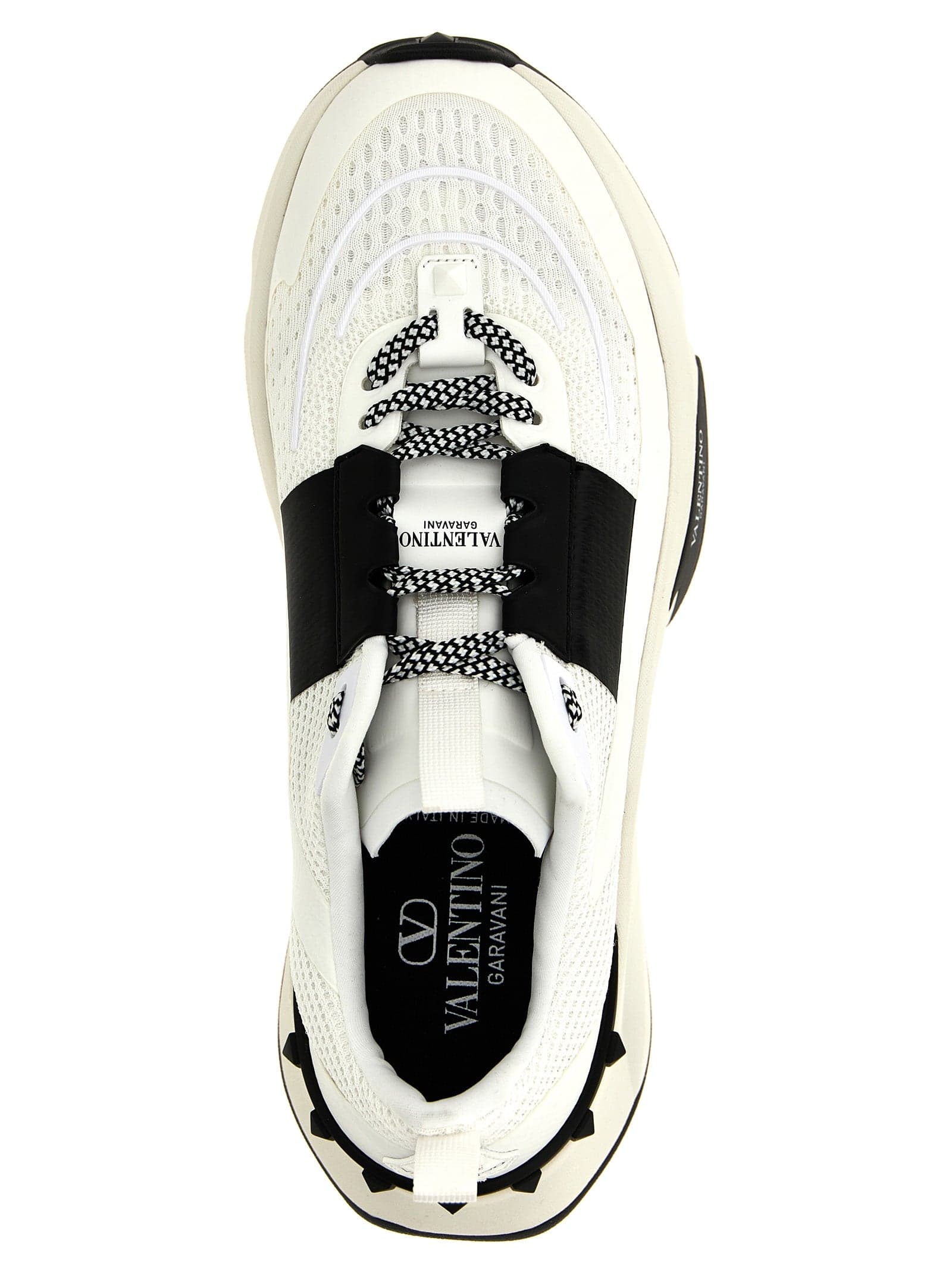 Valentino Garavani Bicolor Calfskin Athletic Sneakers - 4