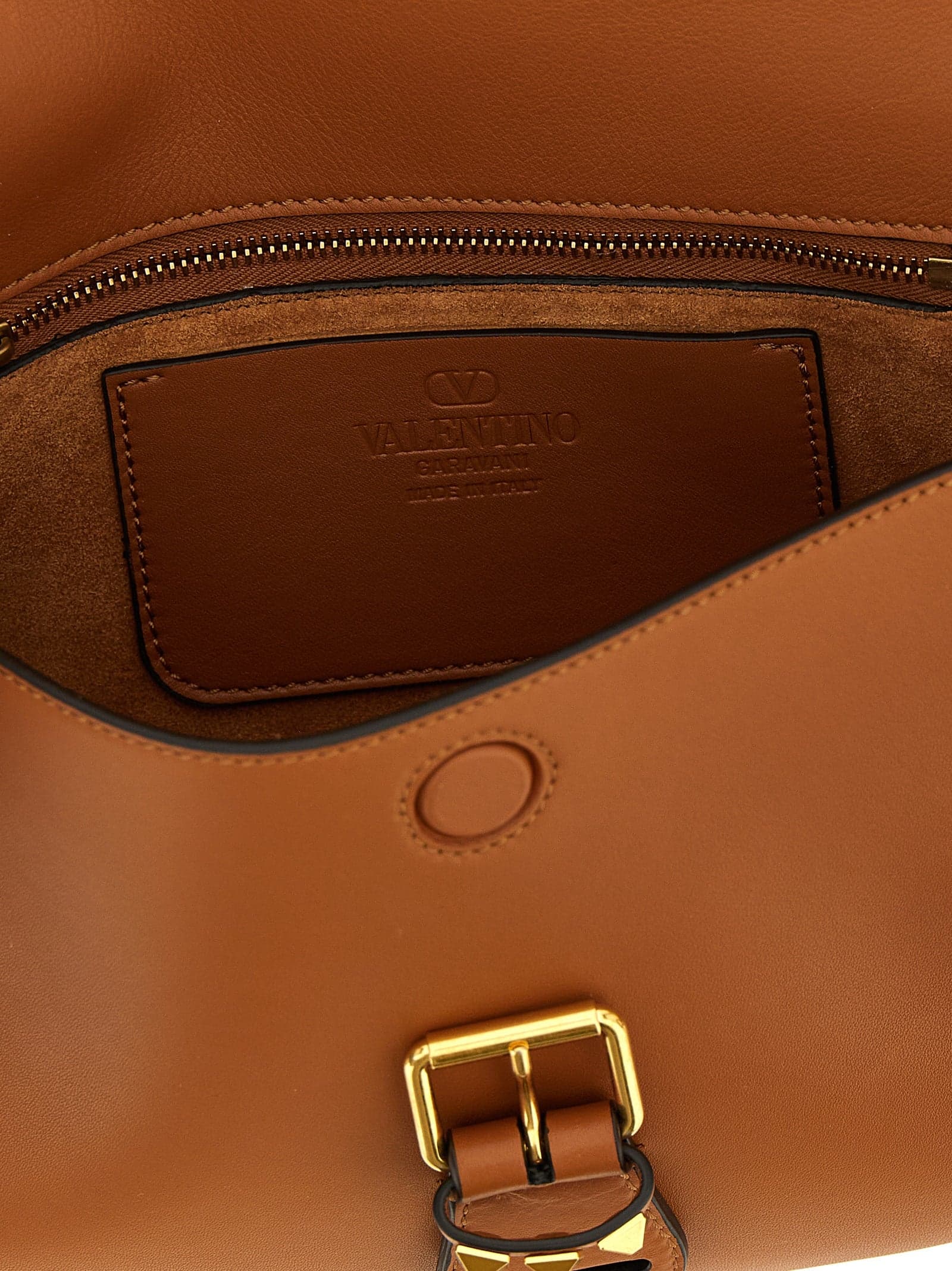 Valentino Garavani Brown Calfskin Shoulder Bag - 4