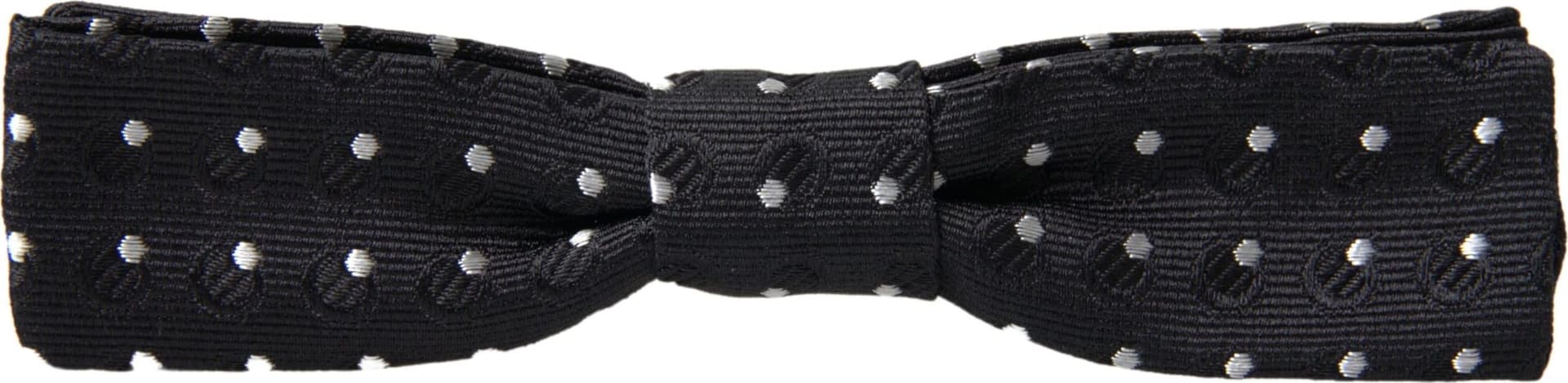 Dolce & Gabbana Black Polka Dot Silk Adjustable Men Neck Papillon Bow Tie - 3