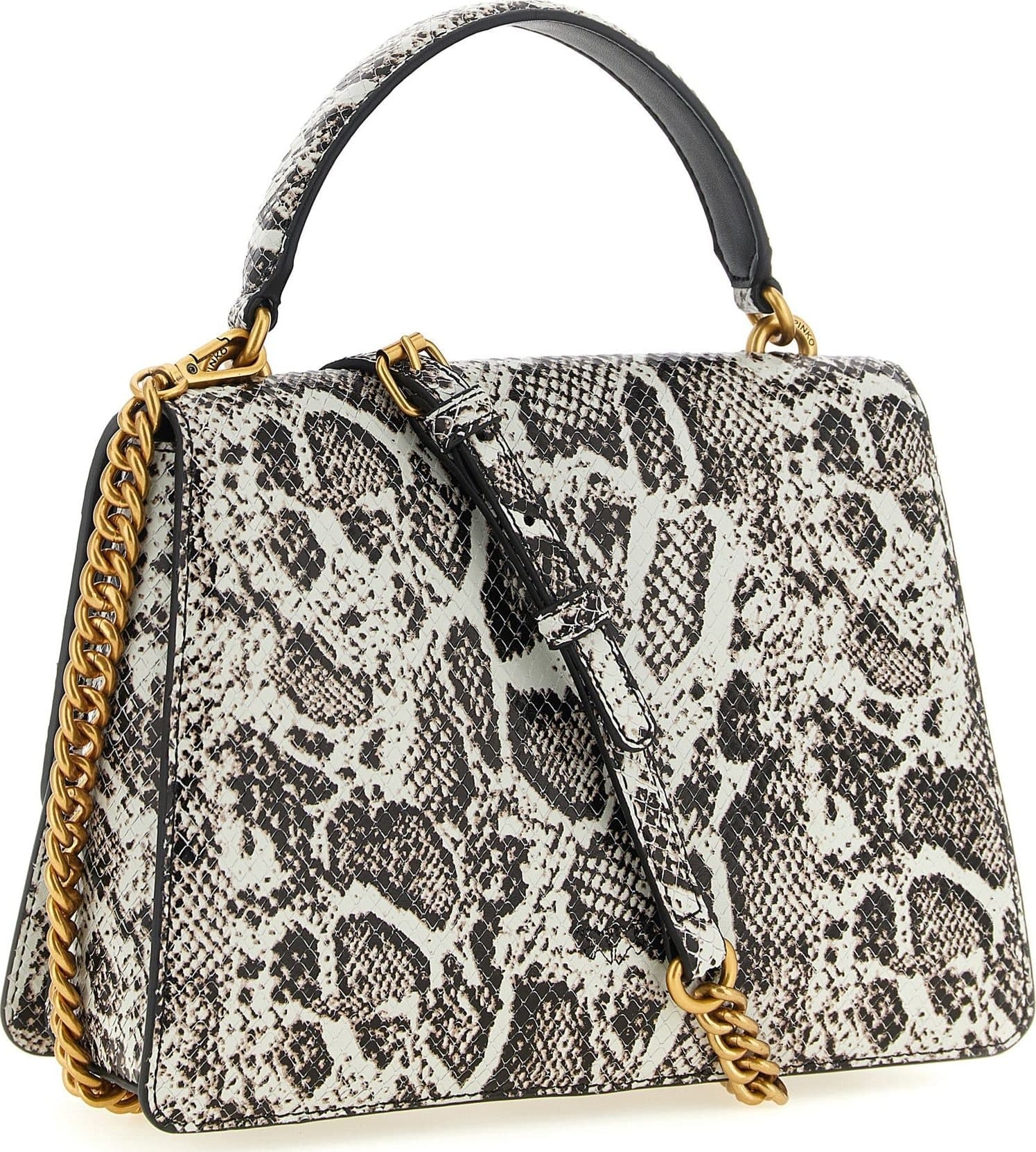 PINKO Gray Calfskin Handbag - 2