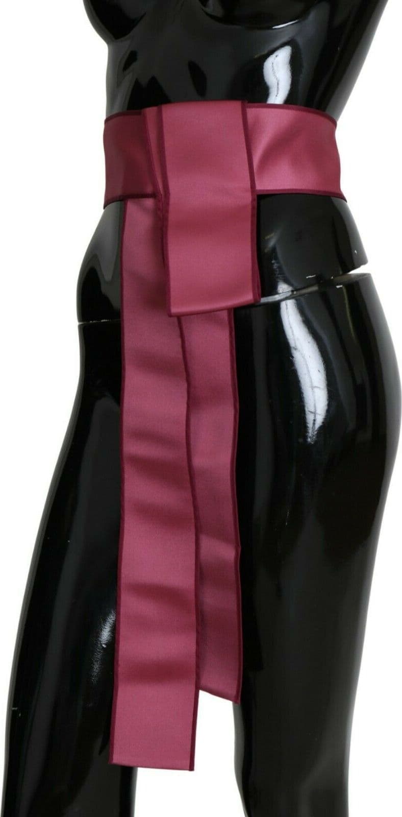 Dolce & Gabbana Pink 100% Silk 3 Button Closure Wide Waist Belt - 2