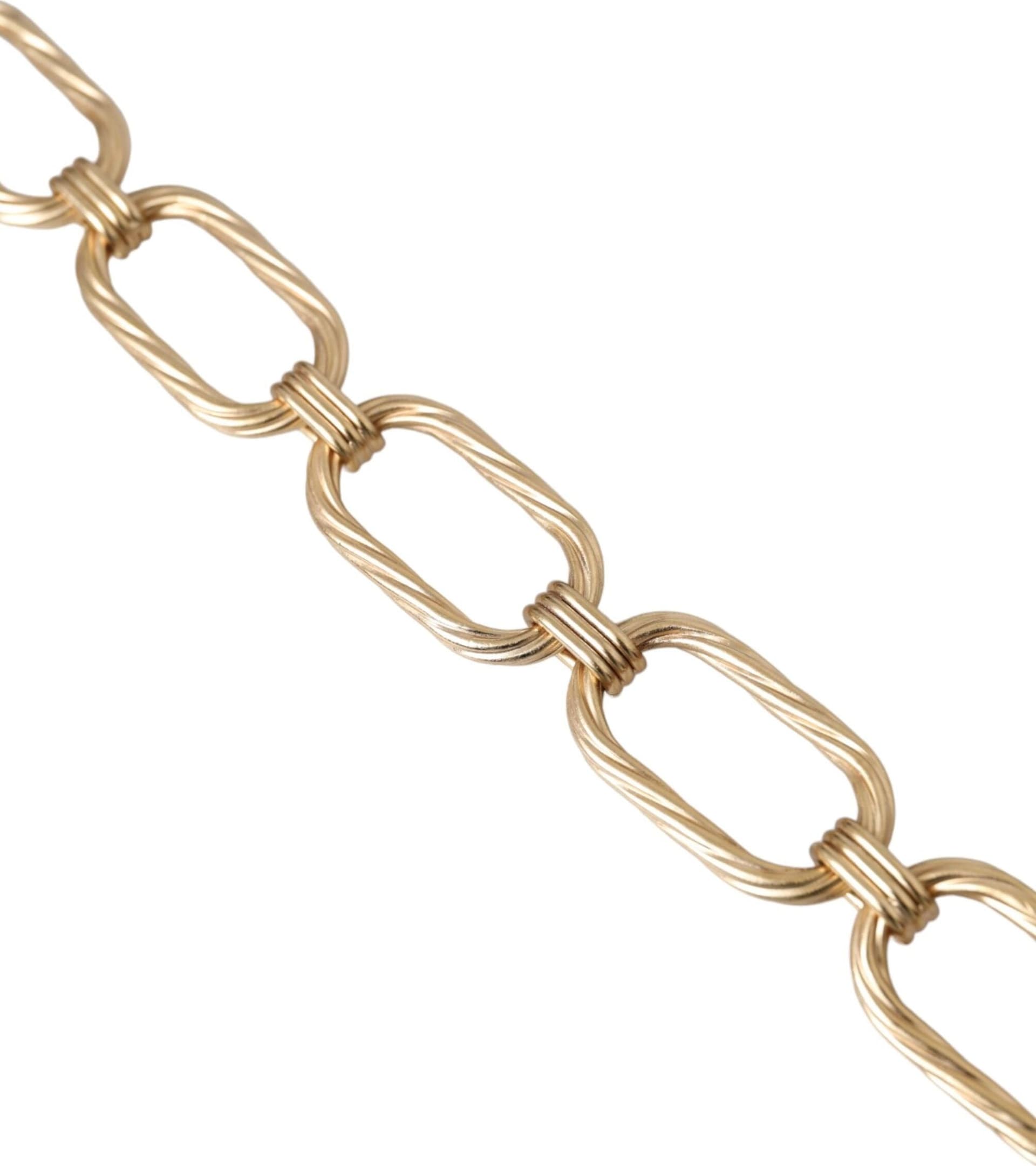 Dolce & Gabbana Gold Tone Brass Large Link Chain Jewelry Necklace - 4