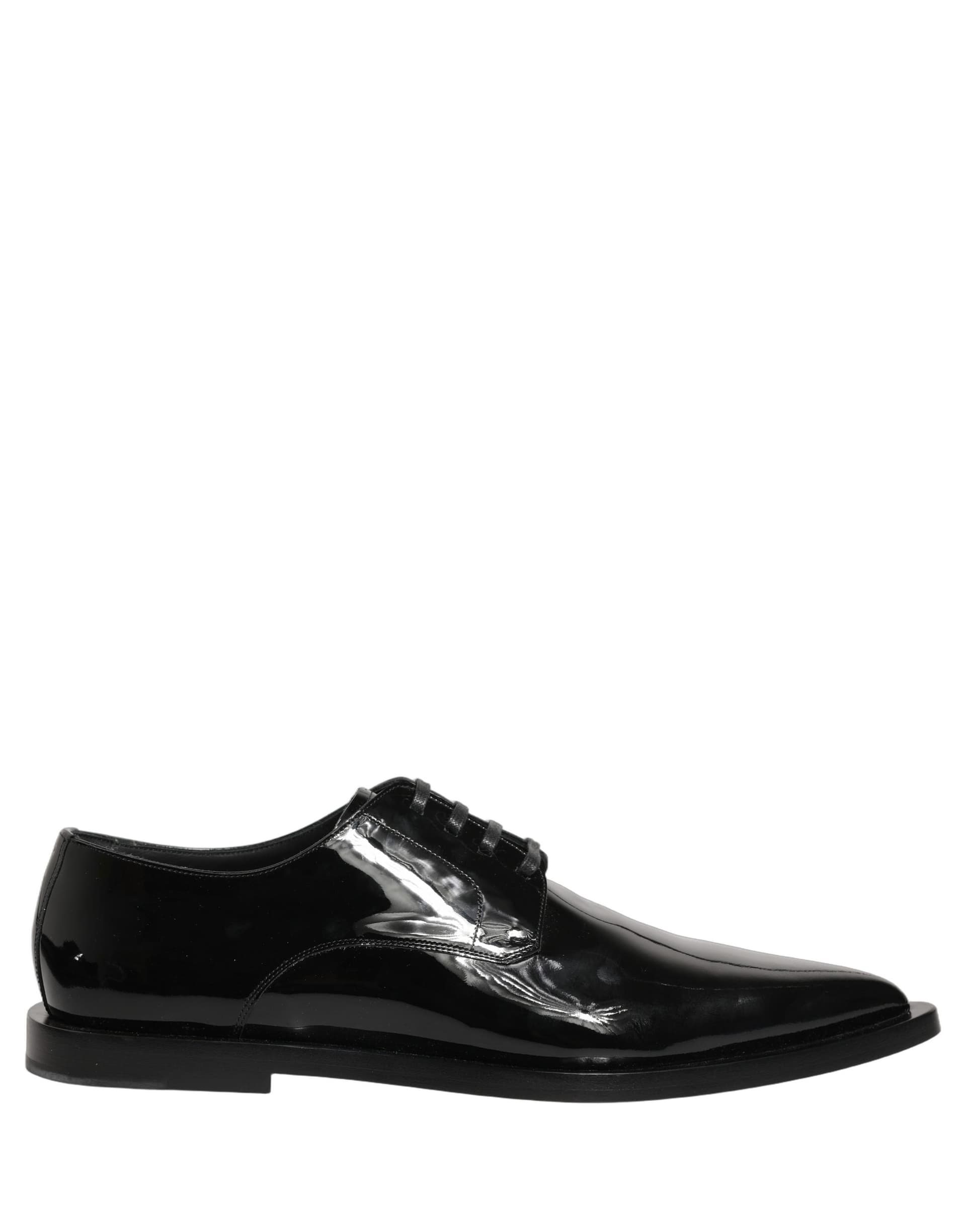 Dolce & Gabbana Black Leather Men Derby Dress Formal Shoes - 2