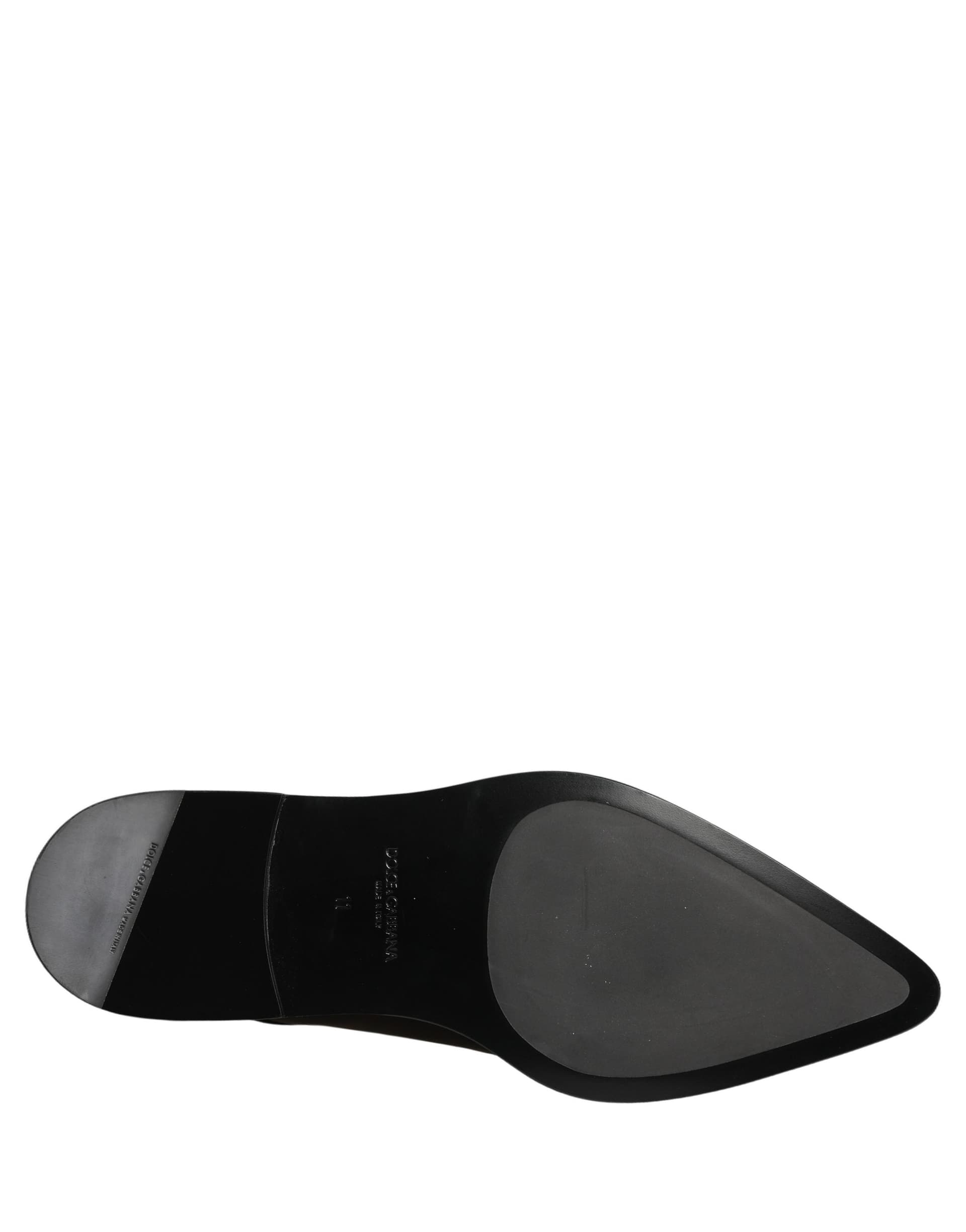 Dolce & Gabbana Black Leather Men Derby Dress Formal Shoes - 3