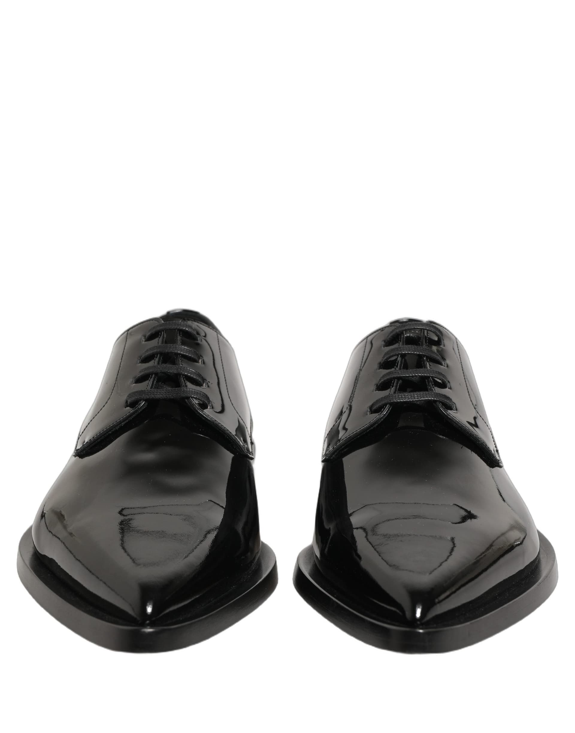Dolce & Gabbana Black Leather Men Derby Dress Formal Shoes - 4