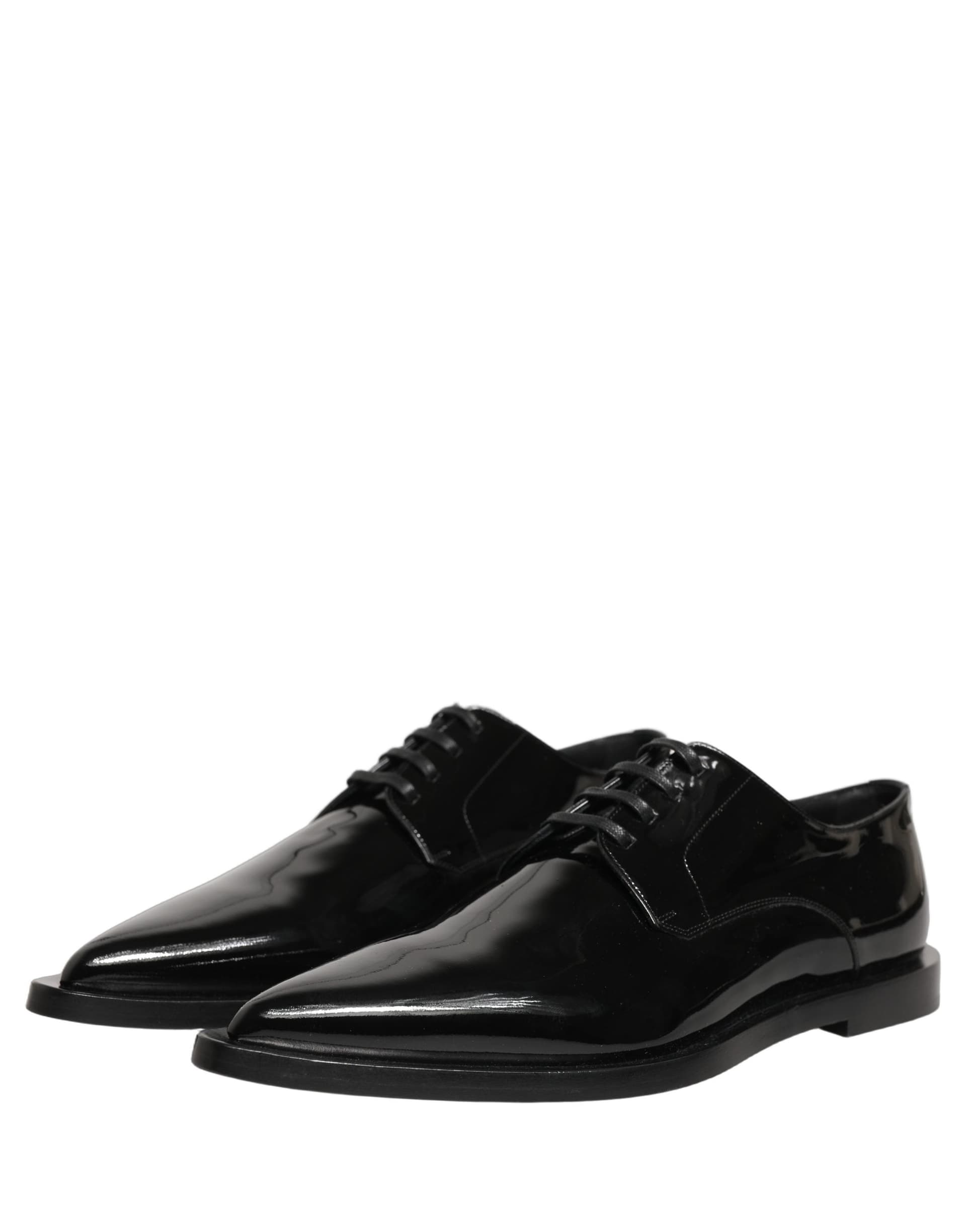 Dolce & Gabbana Black Leather Men Derby Dress Formal Shoes - 6
